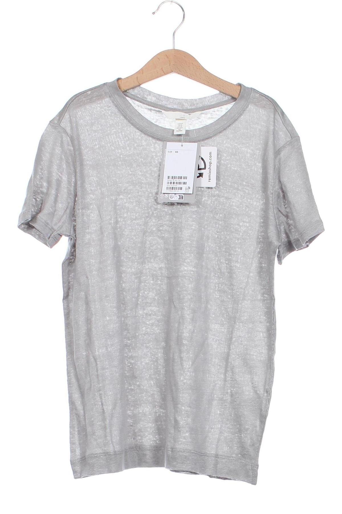 Γυναικείο t-shirt H&M, Μέγεθος XS, Χρώμα Γκρί, Τιμή 16,52 €