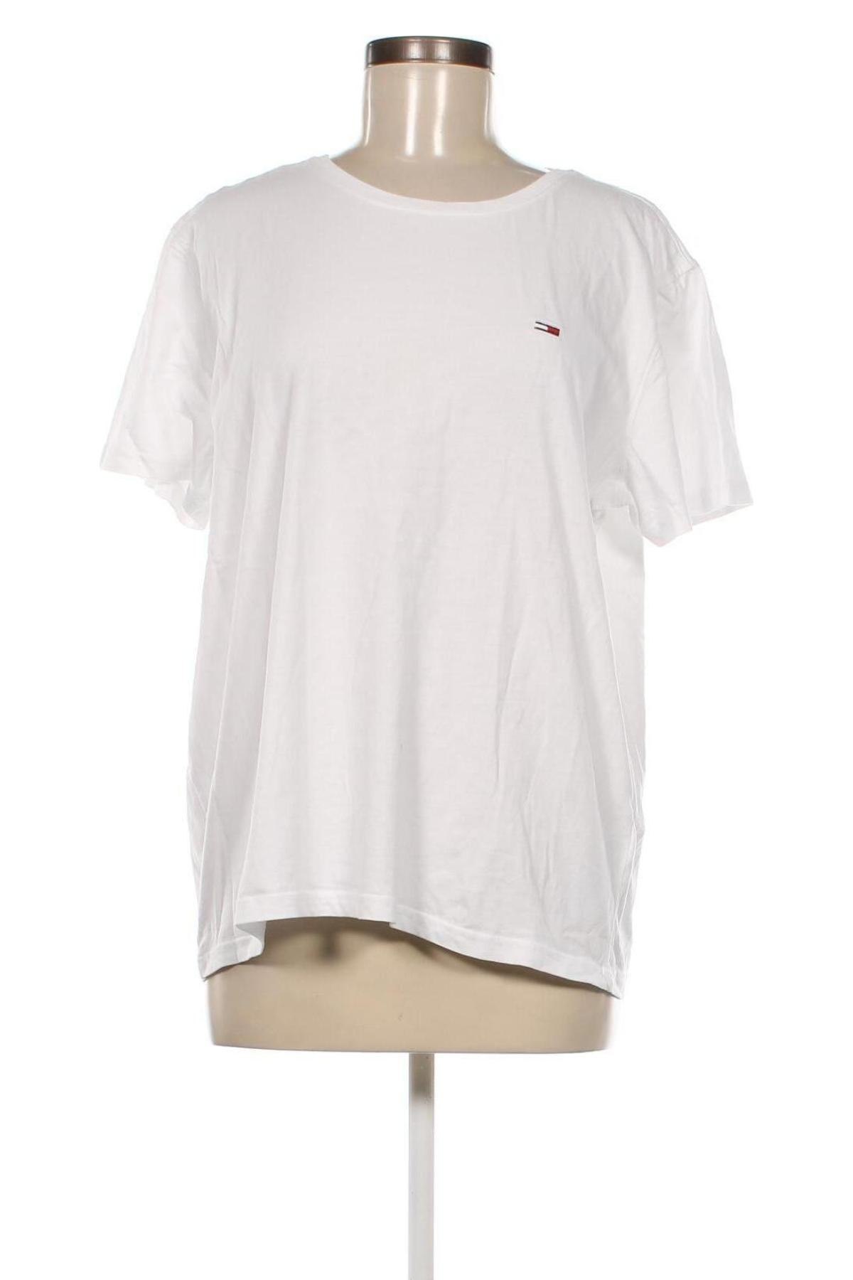 Γυναικείο t-shirt Tommy Jeans, Μέγεθος XXL, Χρώμα Λευκό, Τιμή 14,49 €