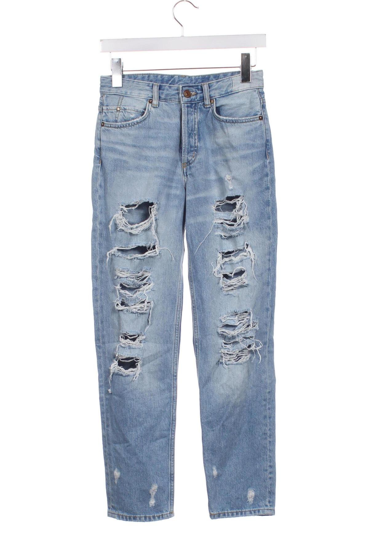 Damskie jeansy H&M, Rozmiar XS, Kolor Niebieski, Cena 37,99 zł