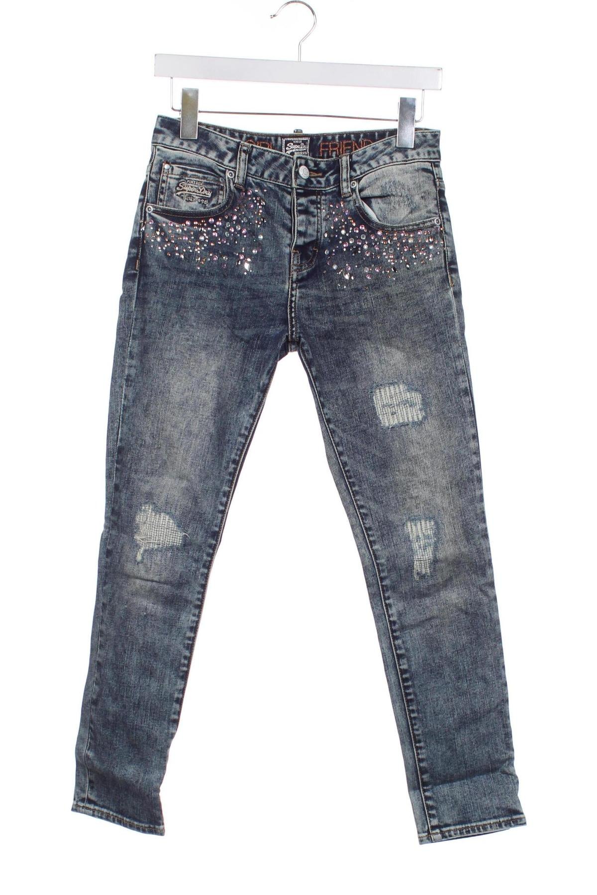 Blugi de femei Superdry, Mărime XS, Culoare Albastru, Preț 91,99 Lei