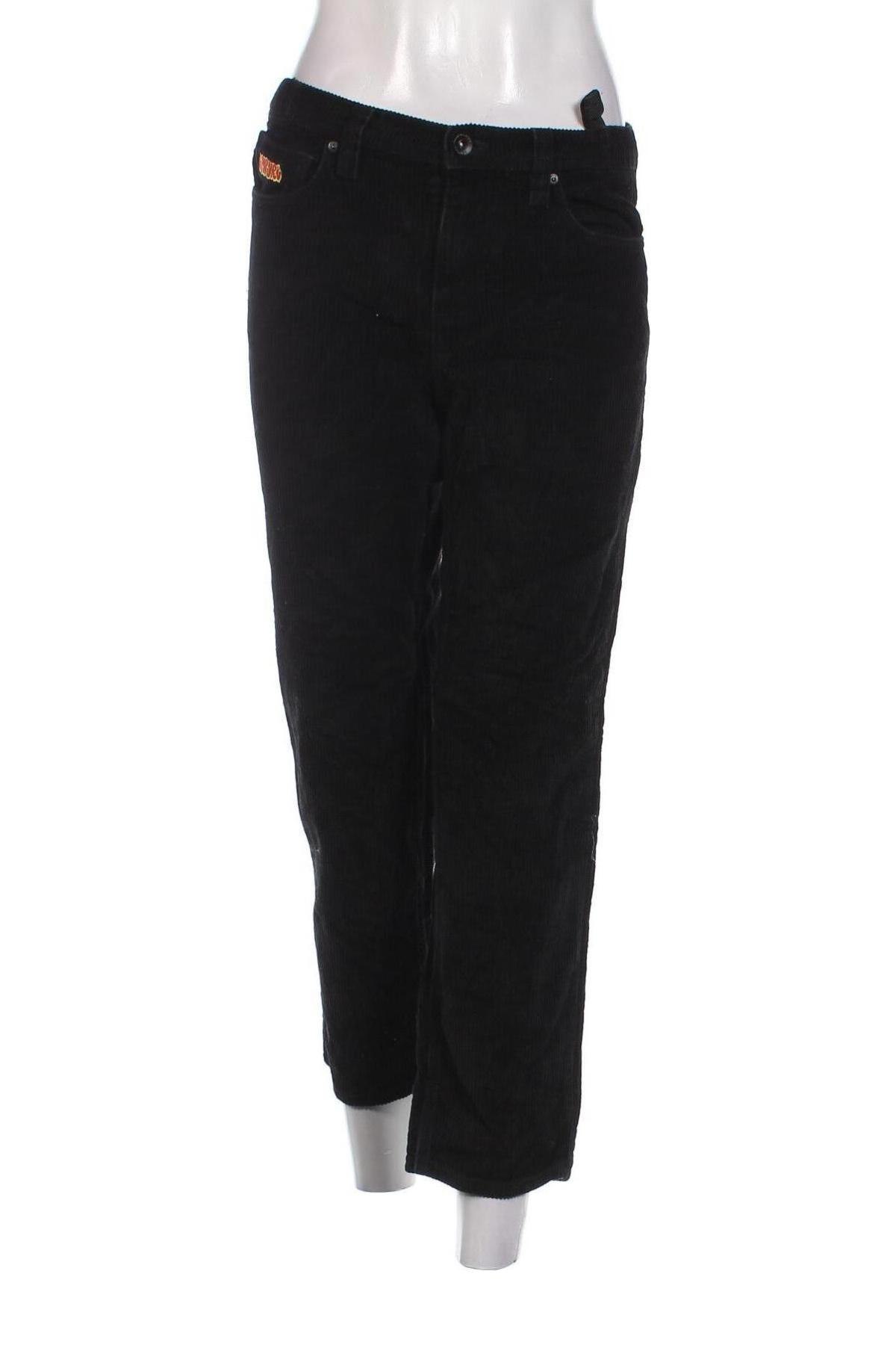 Pantaloni de velvet de femei, Mărime S, Culoare Negru, Preț 33,99 Lei