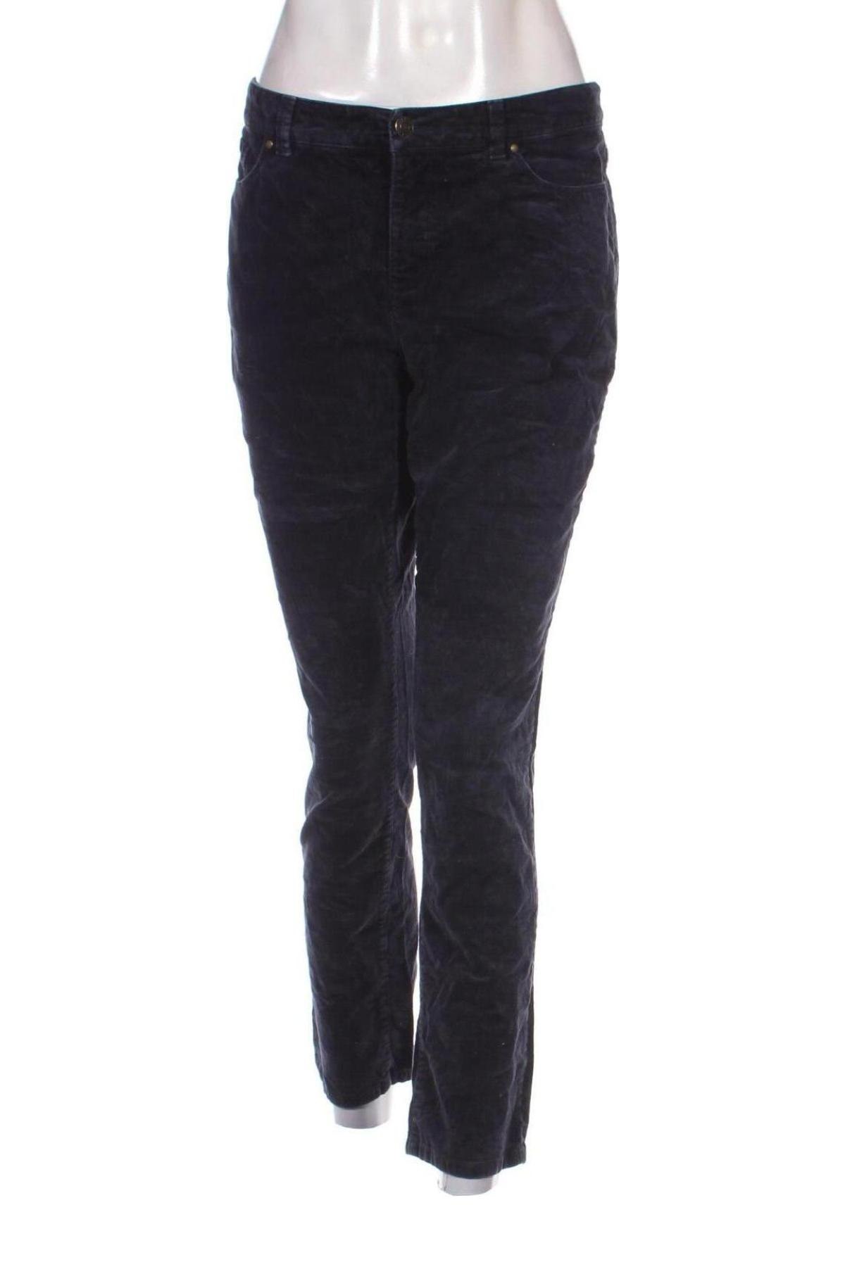 Pantaloni de velvet de femei Charter Club, Mărime L, Culoare Albastru, Preț 63,99 Lei