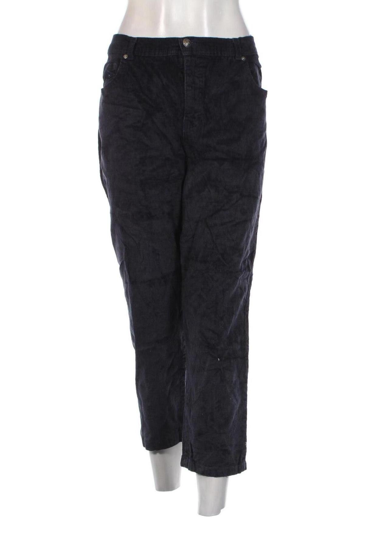 Pantaloni de velvet de femei Gloria Vanderbilt, Mărime XL, Culoare Albastru, Preț 48,99 Lei