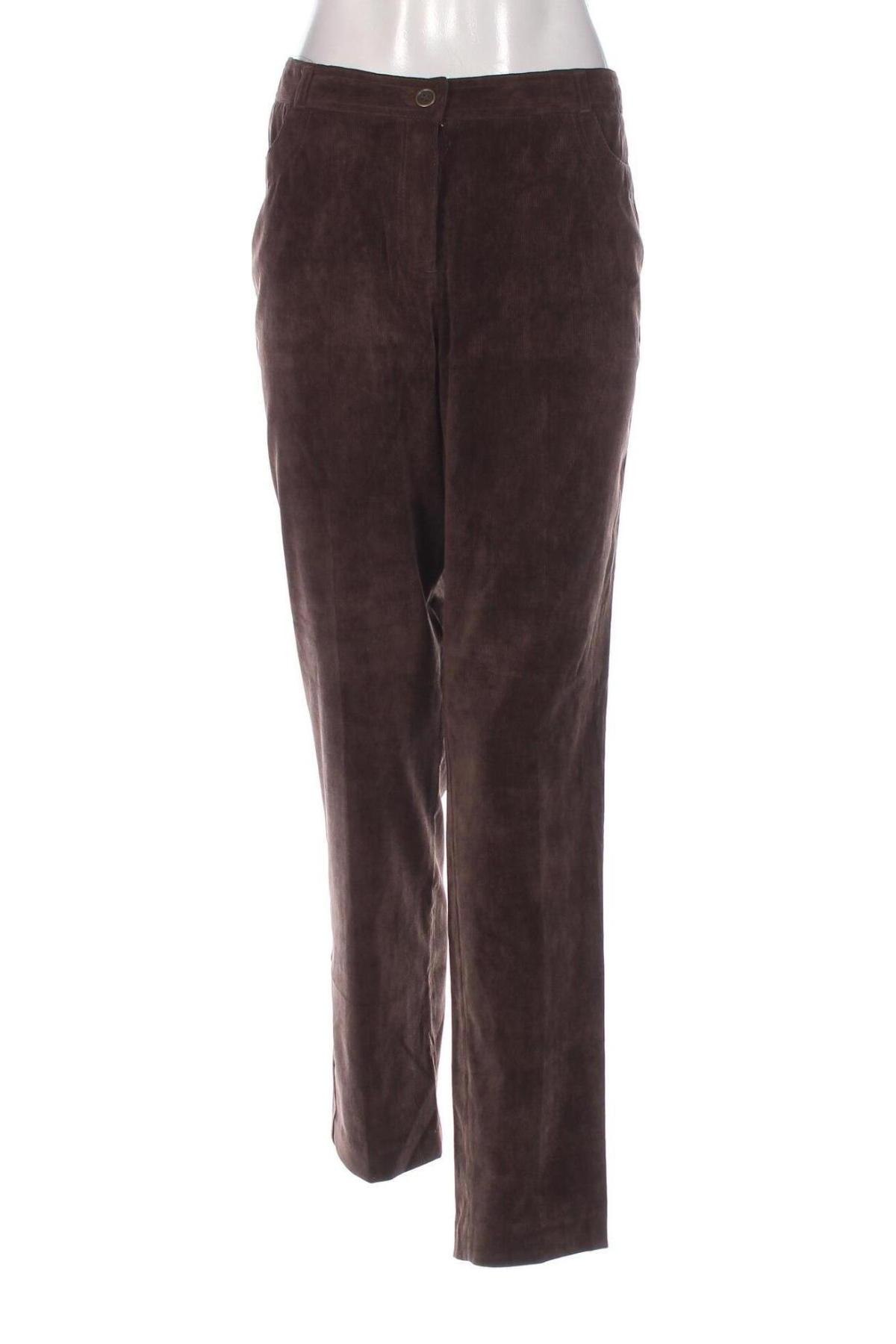 Pantaloni de velvet de femei New Directions, Mărime L, Culoare Maro, Preț 48,99 Lei