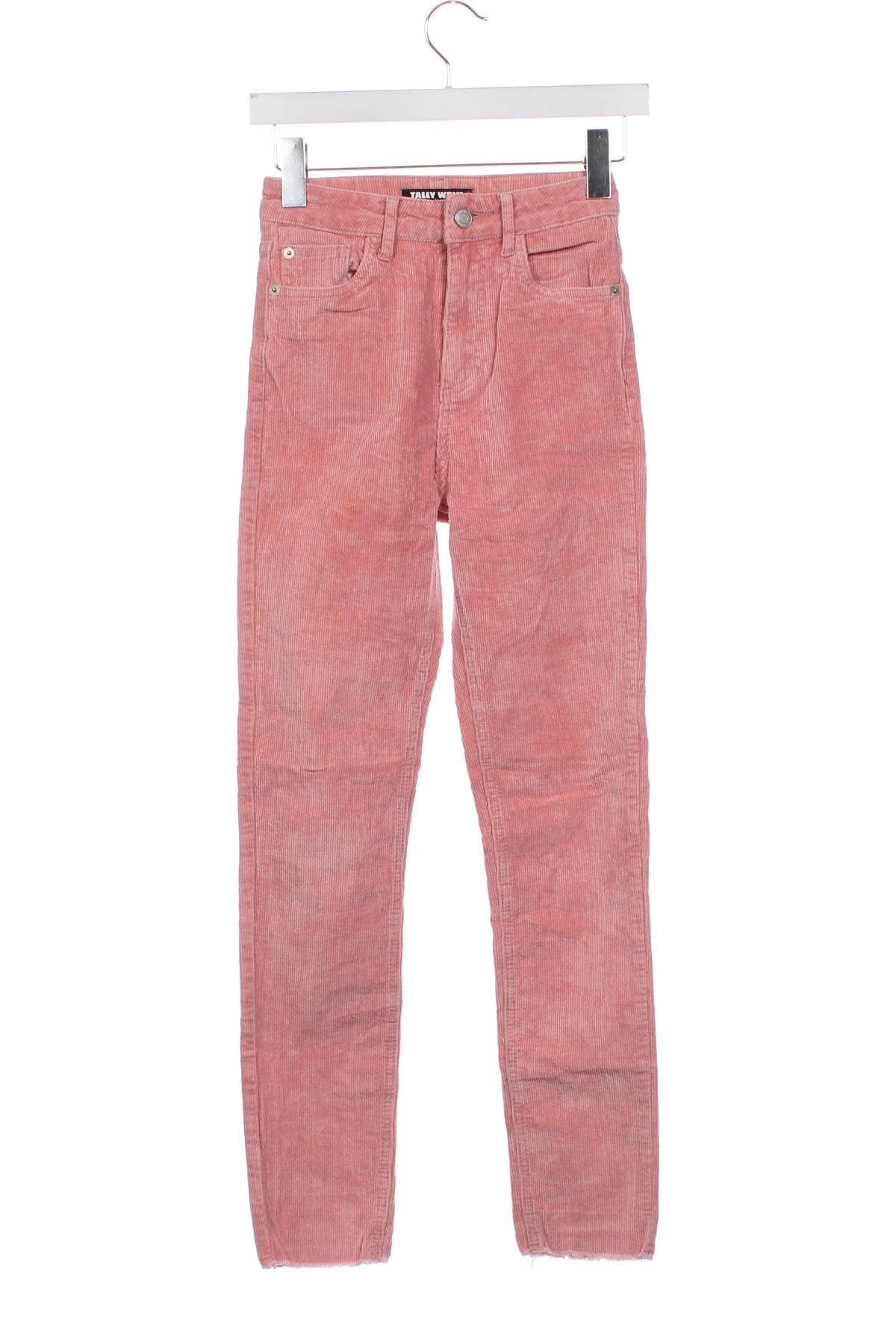 Pantaloni de velvet de femei Tally Weijl, Mărime XS, Culoare Roz, Preț 95,99 Lei