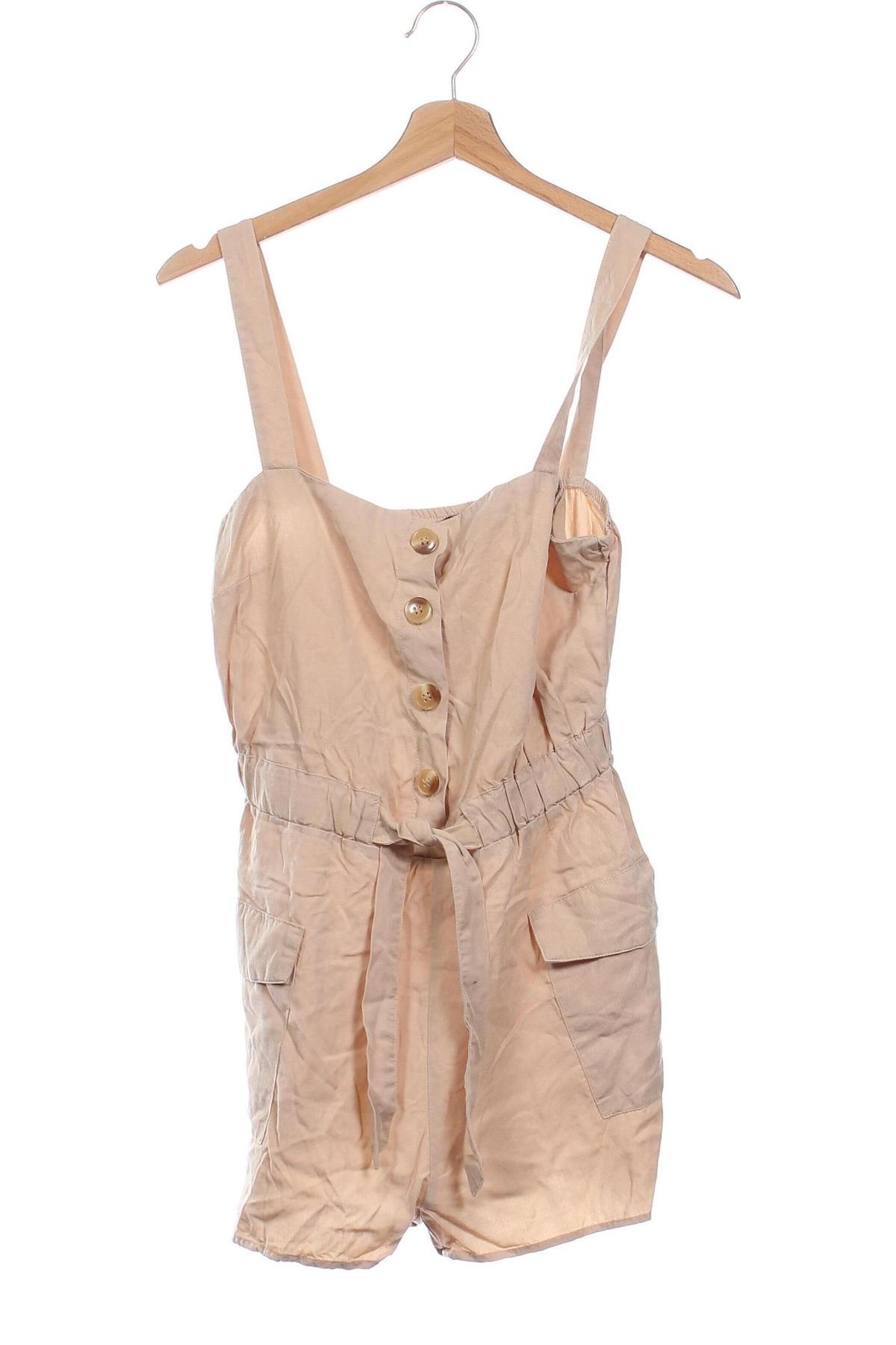 Women's short jumpsuit Bershka, Mărime M, Culoare Bej, Preț 77,70 Lei