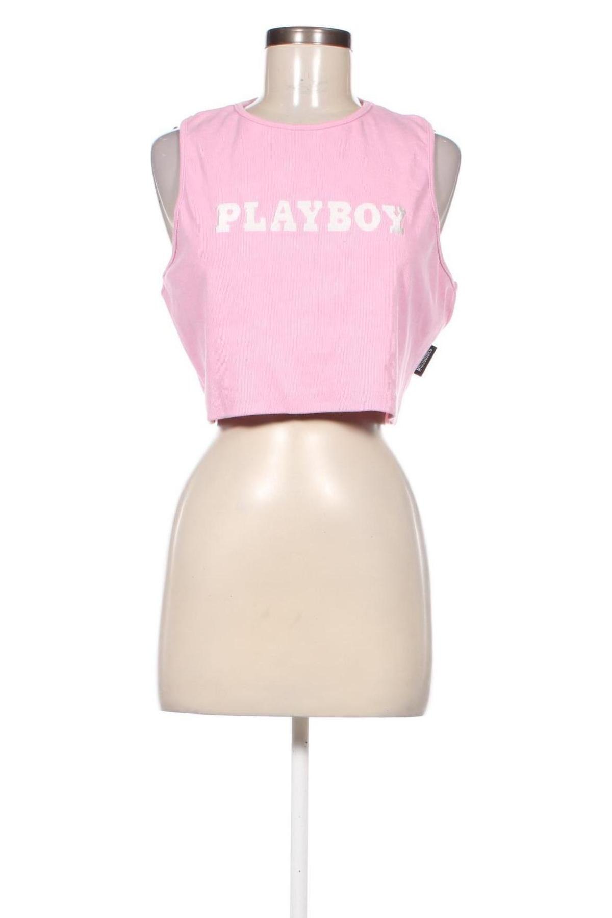 Tricou de damă Playboy x Missguided, Mărime XL, Culoare Roz, Preț 34,99 Lei