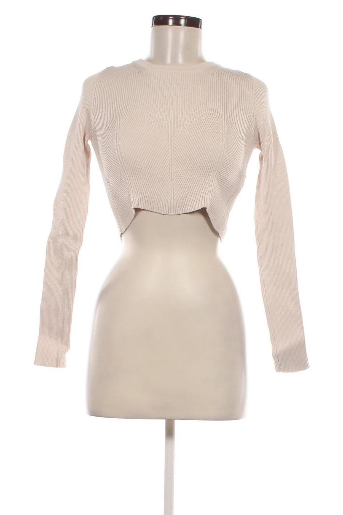 Damenpullover Bershka, Größe M, Farbe Beige, Preis 9,99 €