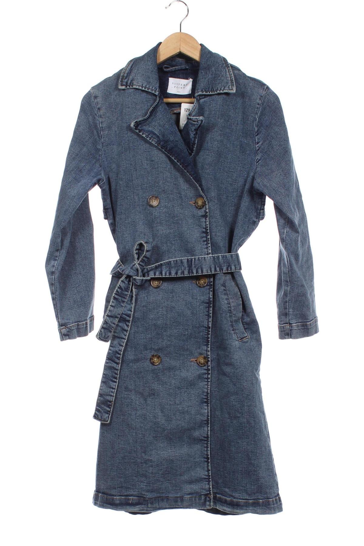 Damen Trenchcoat Sisters Point, Größe XS, Farbe Blau, Preis 29,99 €