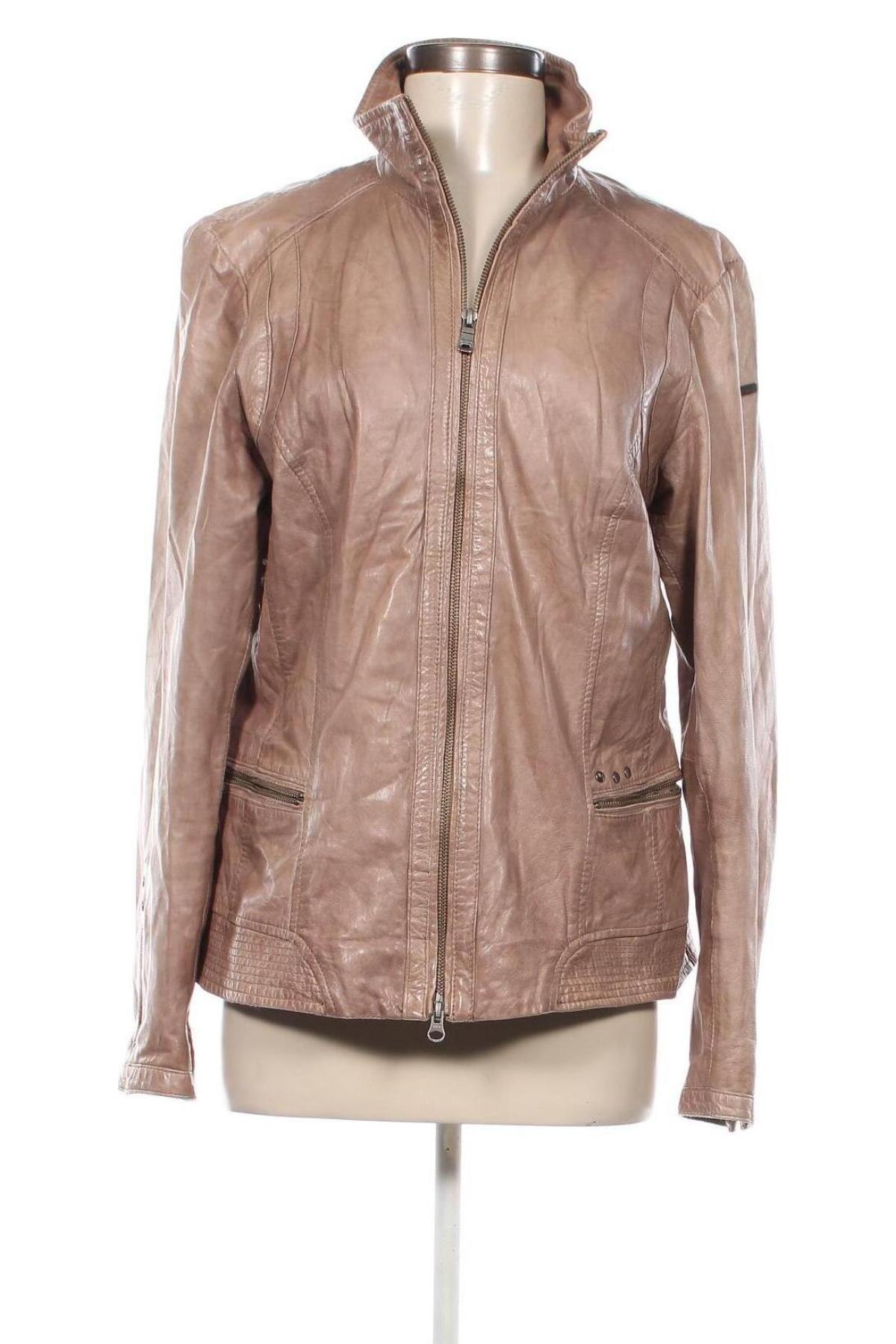 Damen Lederjacke, Größe XL, Farbe Beige, Preis € 67,99