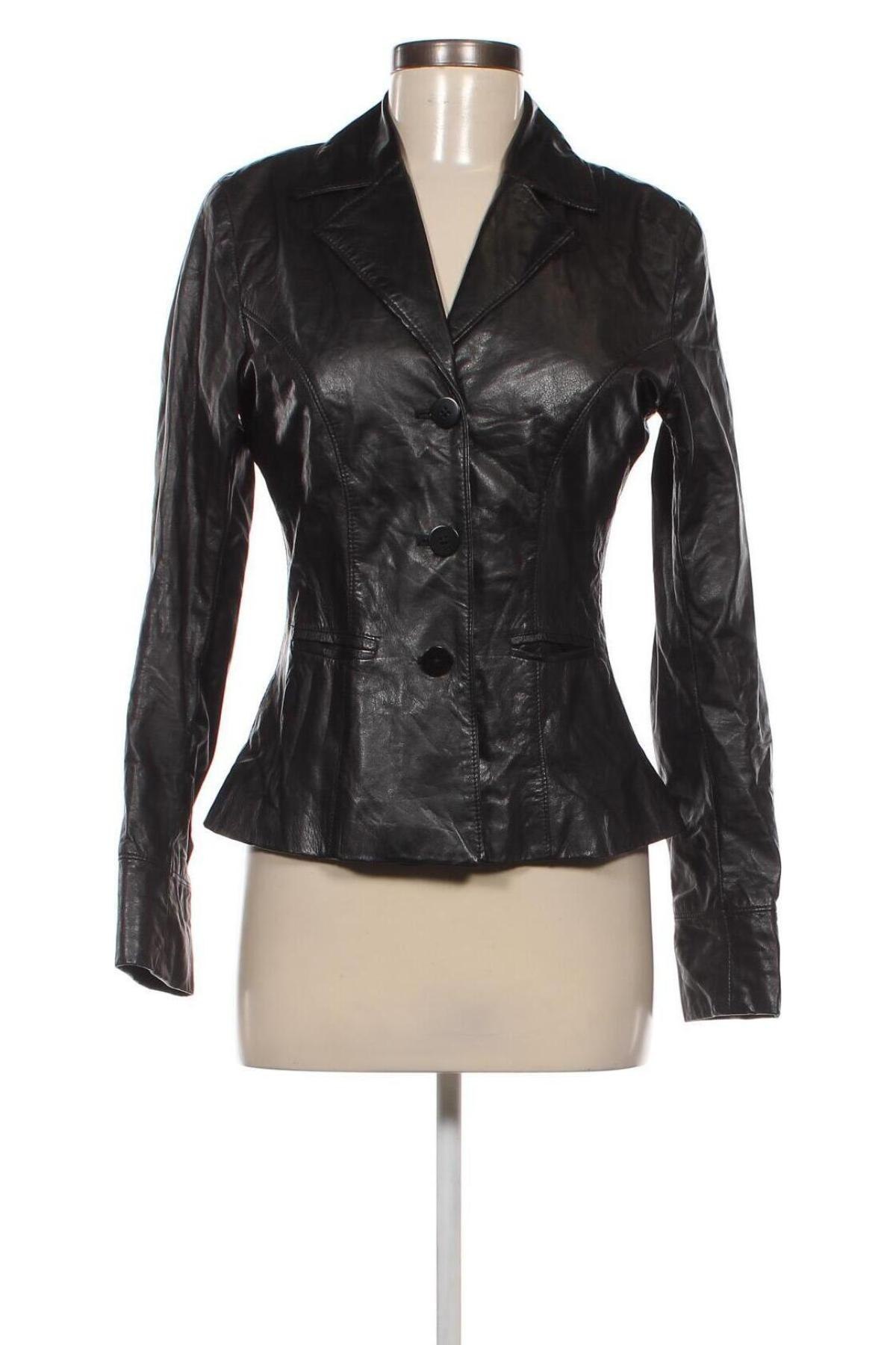 Damen Lederjacke, Größe M, Farbe Schwarz, Preis € 34,49