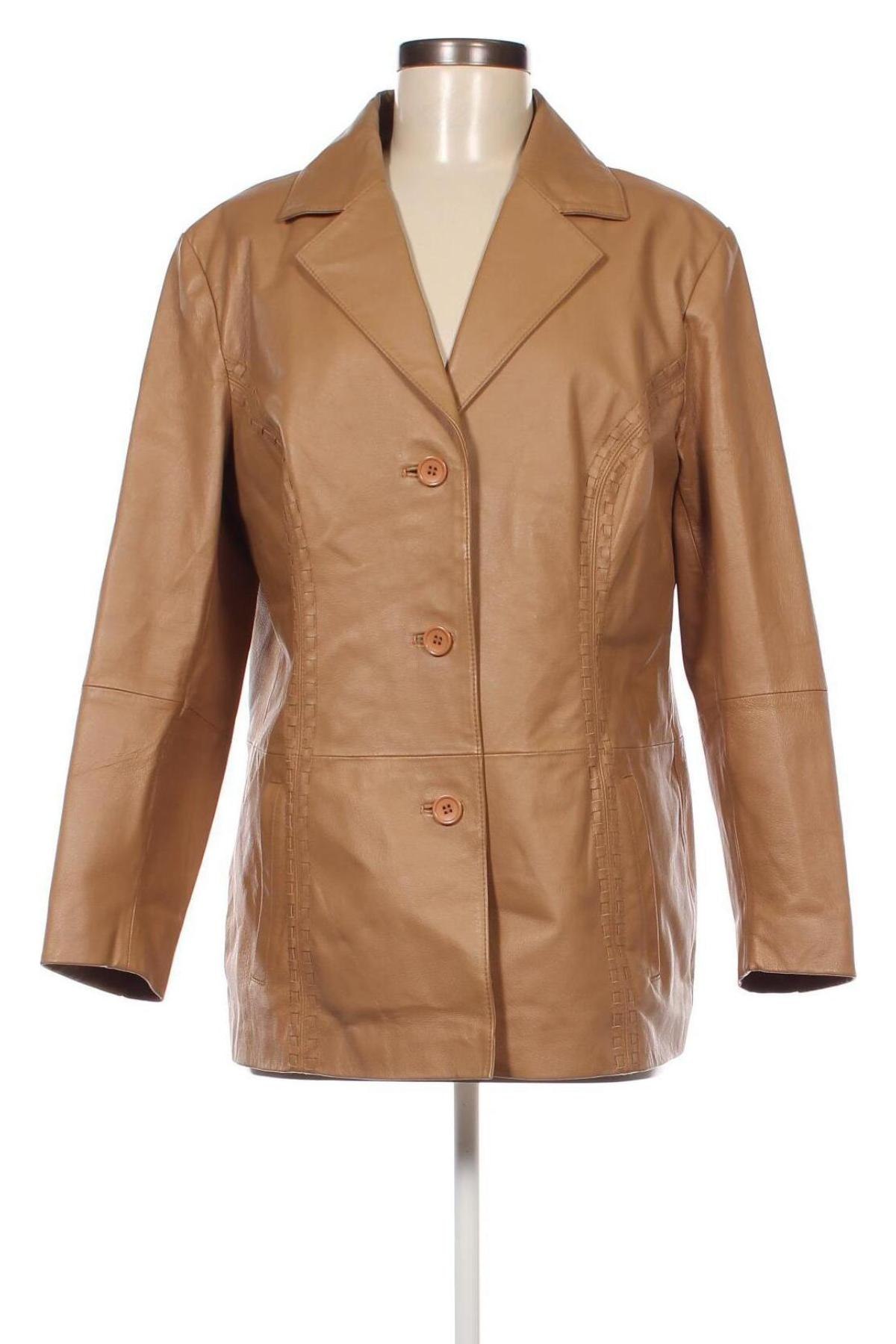 Damen Lederjacke, Größe L, Farbe Beige, Preis € 67,99