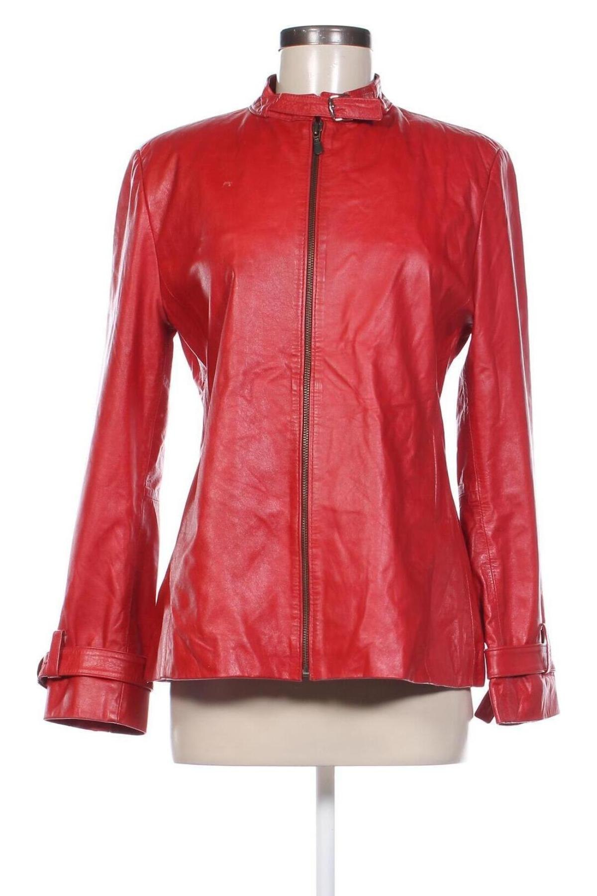 Damen Lederjacke, Größe M, Farbe Rot, Preis € 67,99