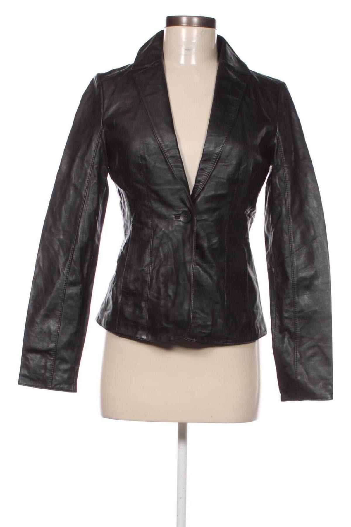 Damen Lederjacke Cindy Crawford For C&A, Größe S, Farbe Schwarz, Preis 68,49 €