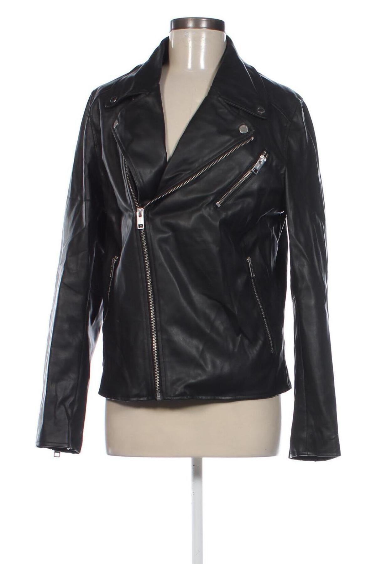 Damen Lederjacke H&M, Größe M, Farbe Schwarz, Preis 40,99 €