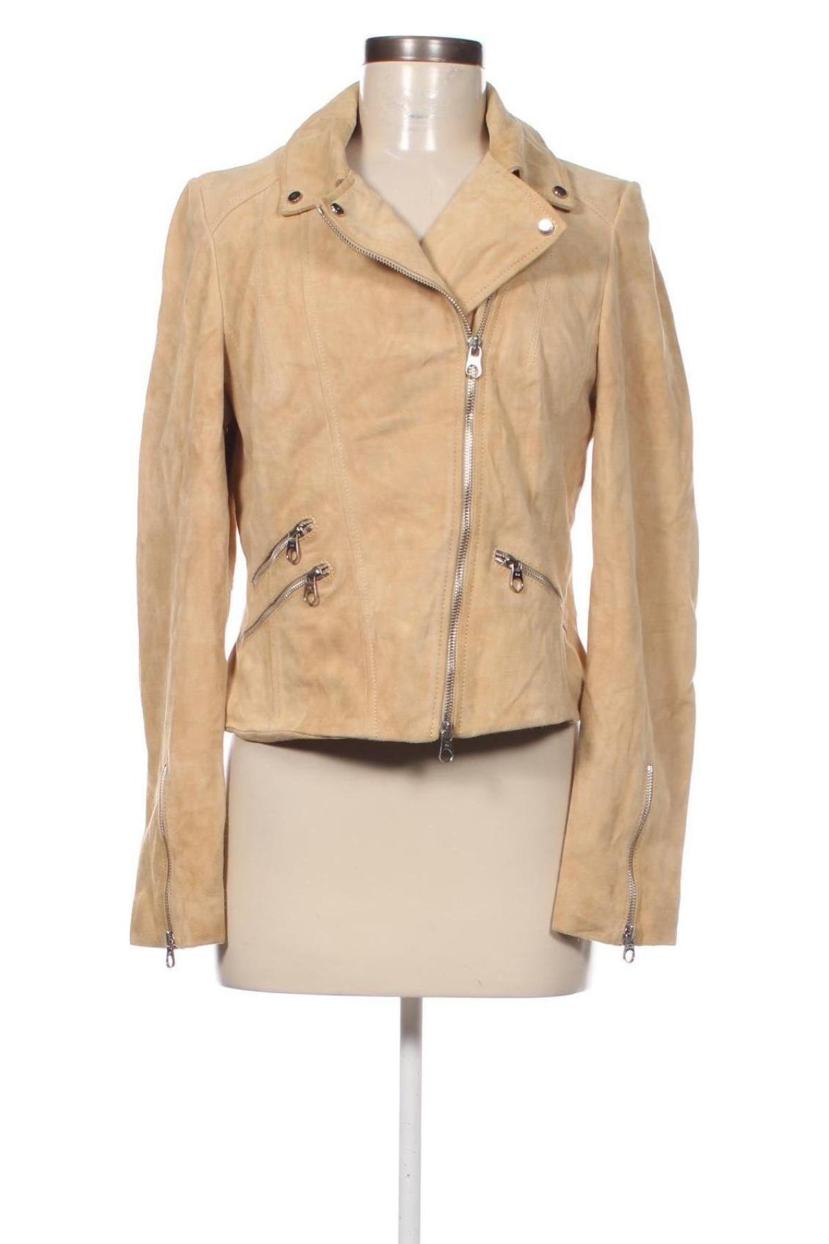 Damen Lederjacke Karen Millen, Größe M, Farbe Beige, Preis € 93,99