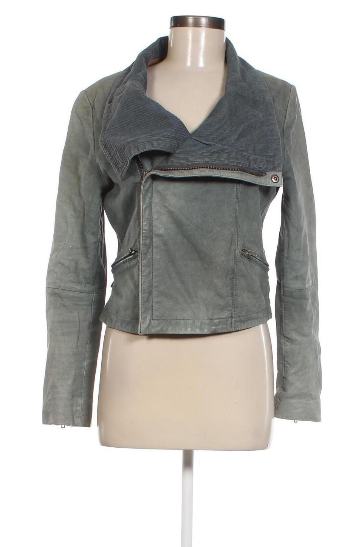 Damen Lederjacke Maison Scotch, Größe S, Farbe Grün, Preis € 167,99