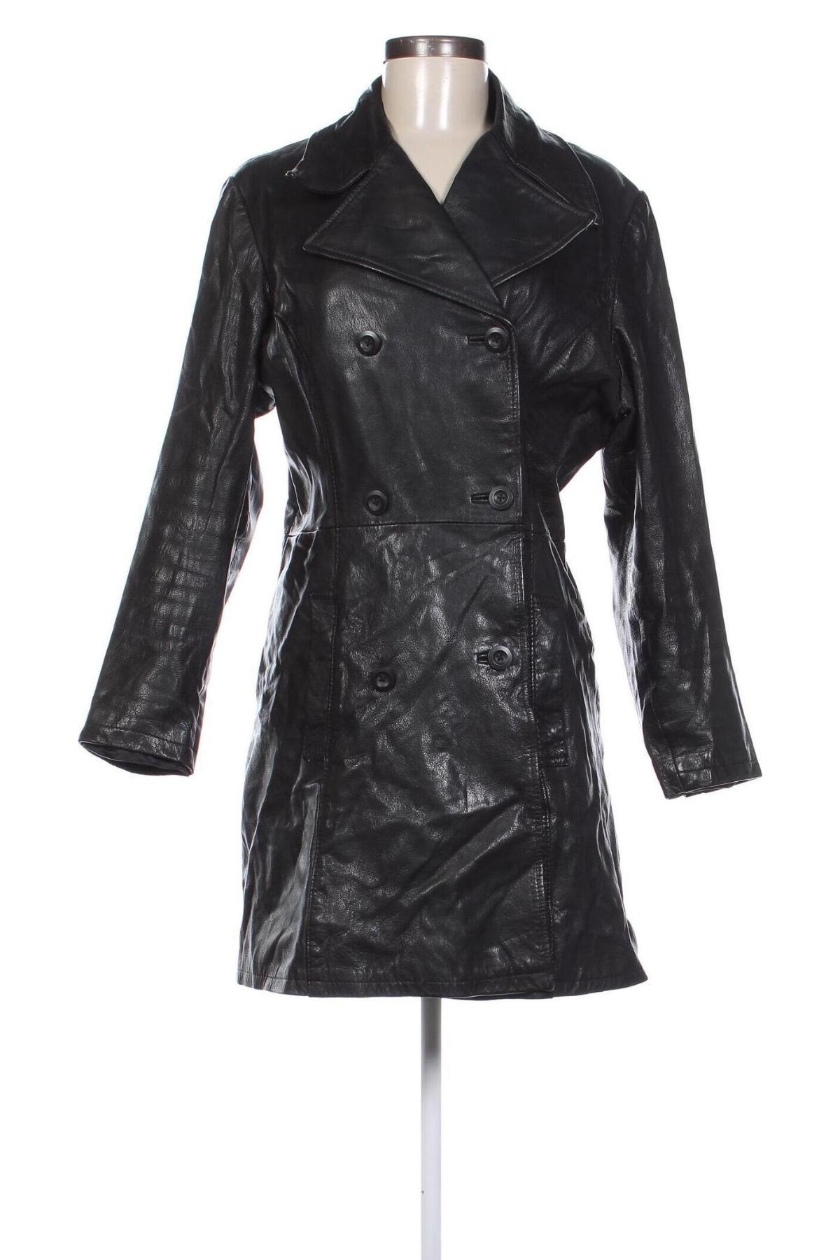 Damen Lederjacke Vero Moda, Größe M, Farbe Schwarz, Preis 61,99 €