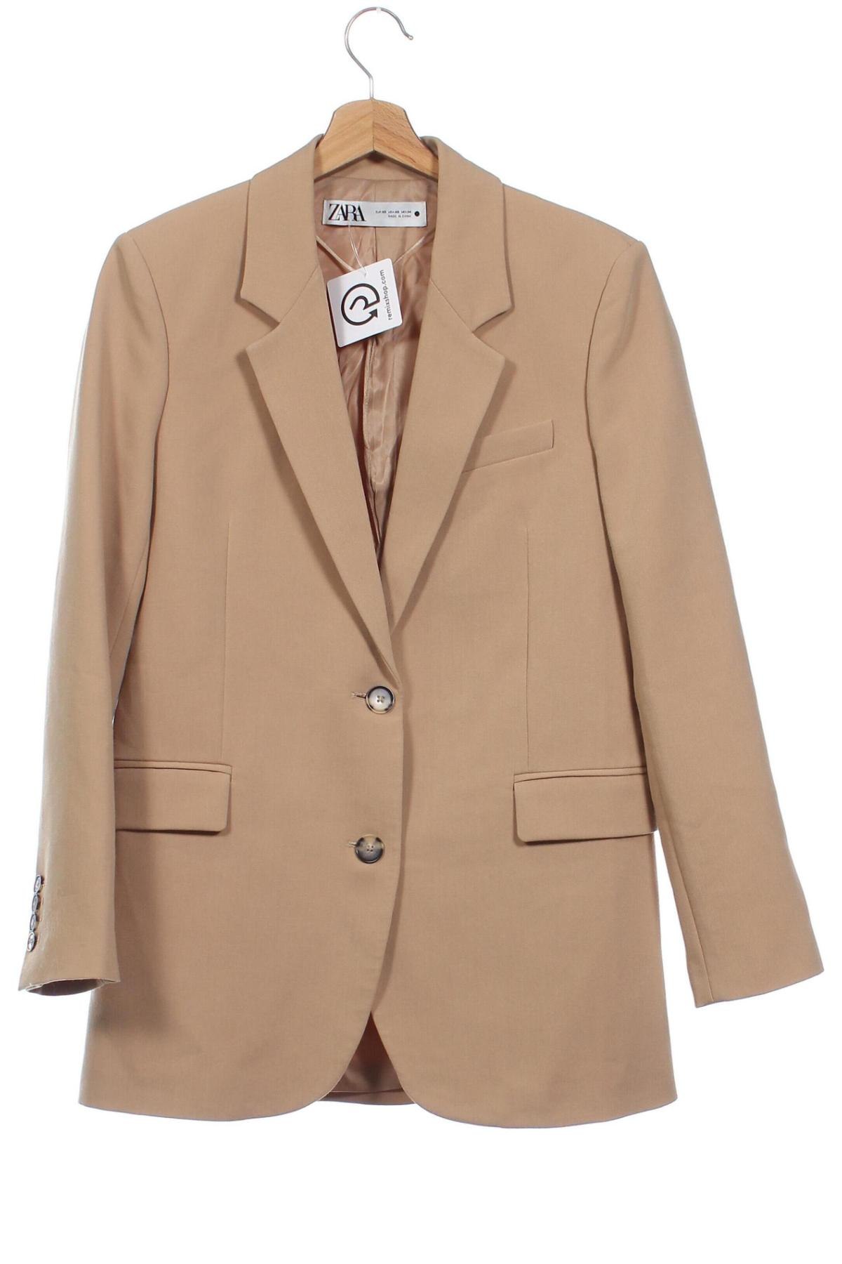 Damen Blazer Zara, Größe XS, Farbe Beige, Preis € 24,46