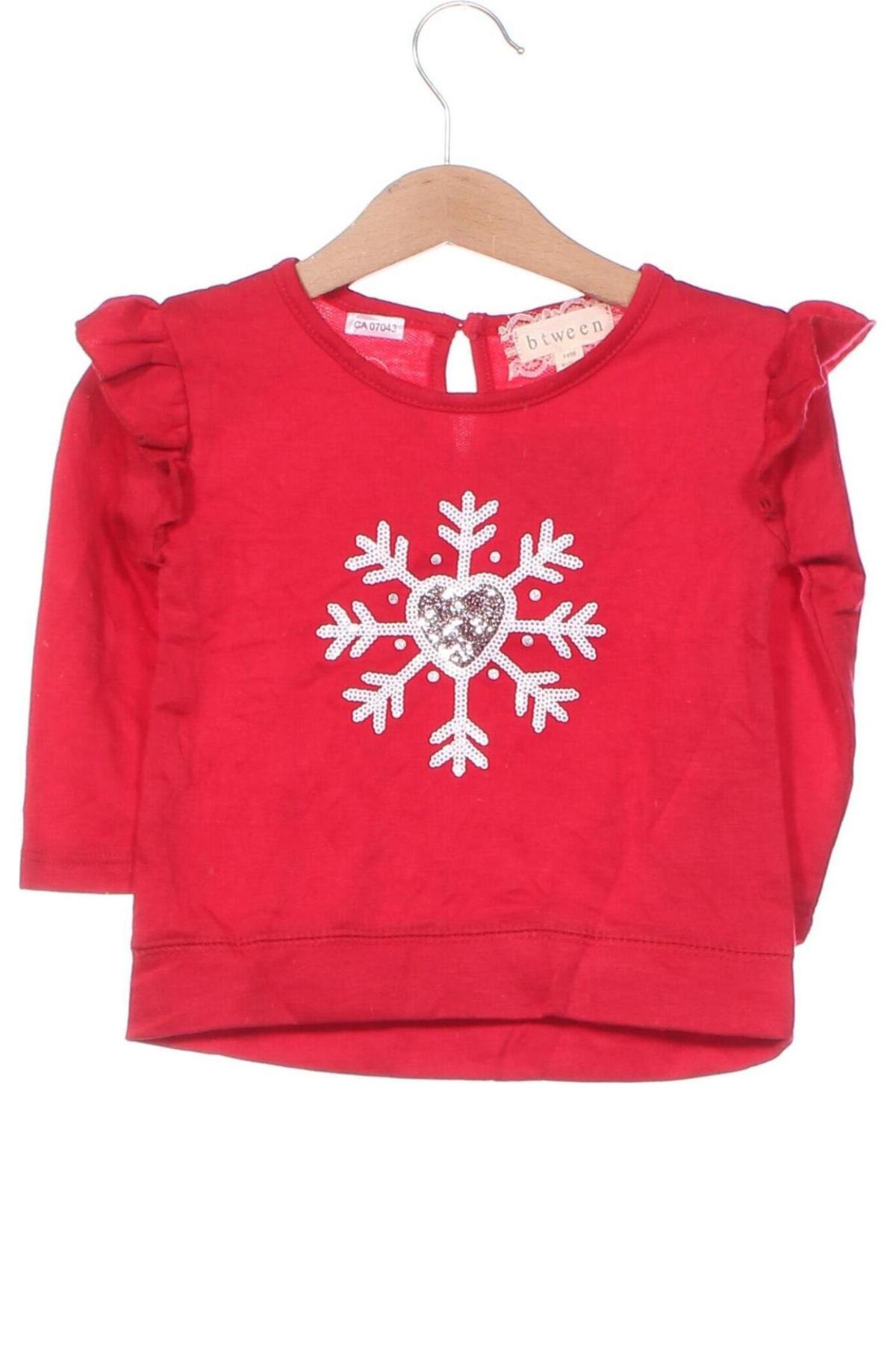 Kinder Shirt Btween, Größe 12-18m/ 80-86 cm, Farbe Rot, Preis € 7,99