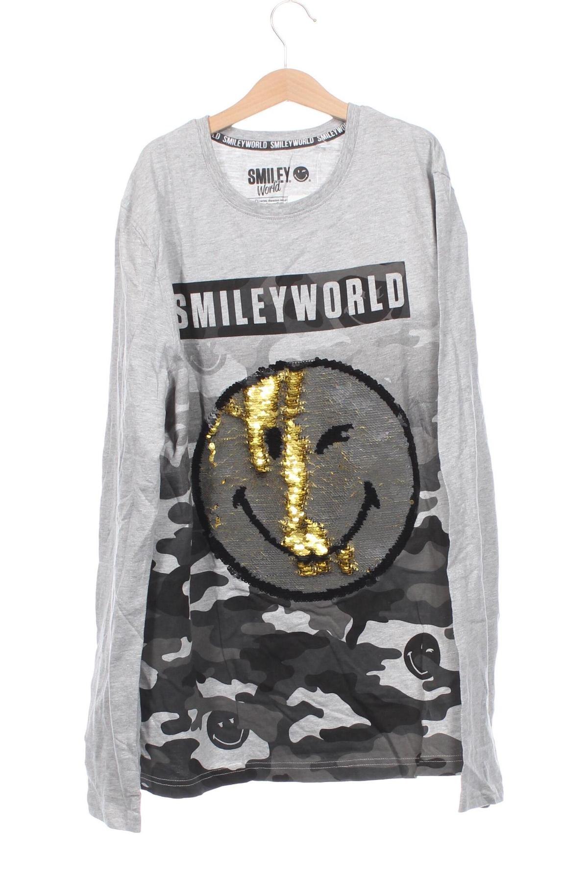 Kinder Shirt Smiley World, Größe 15-18y/ 170-176 cm, Farbe Grau, Preis € 4,49