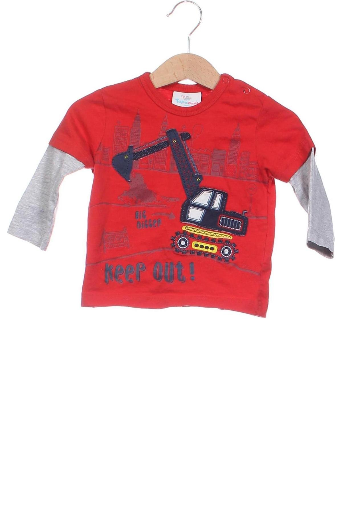 Kinder Shirt Topomini, Größe 6-9m/ 68-74 cm, Farbe Rot, Preis 3,99 €