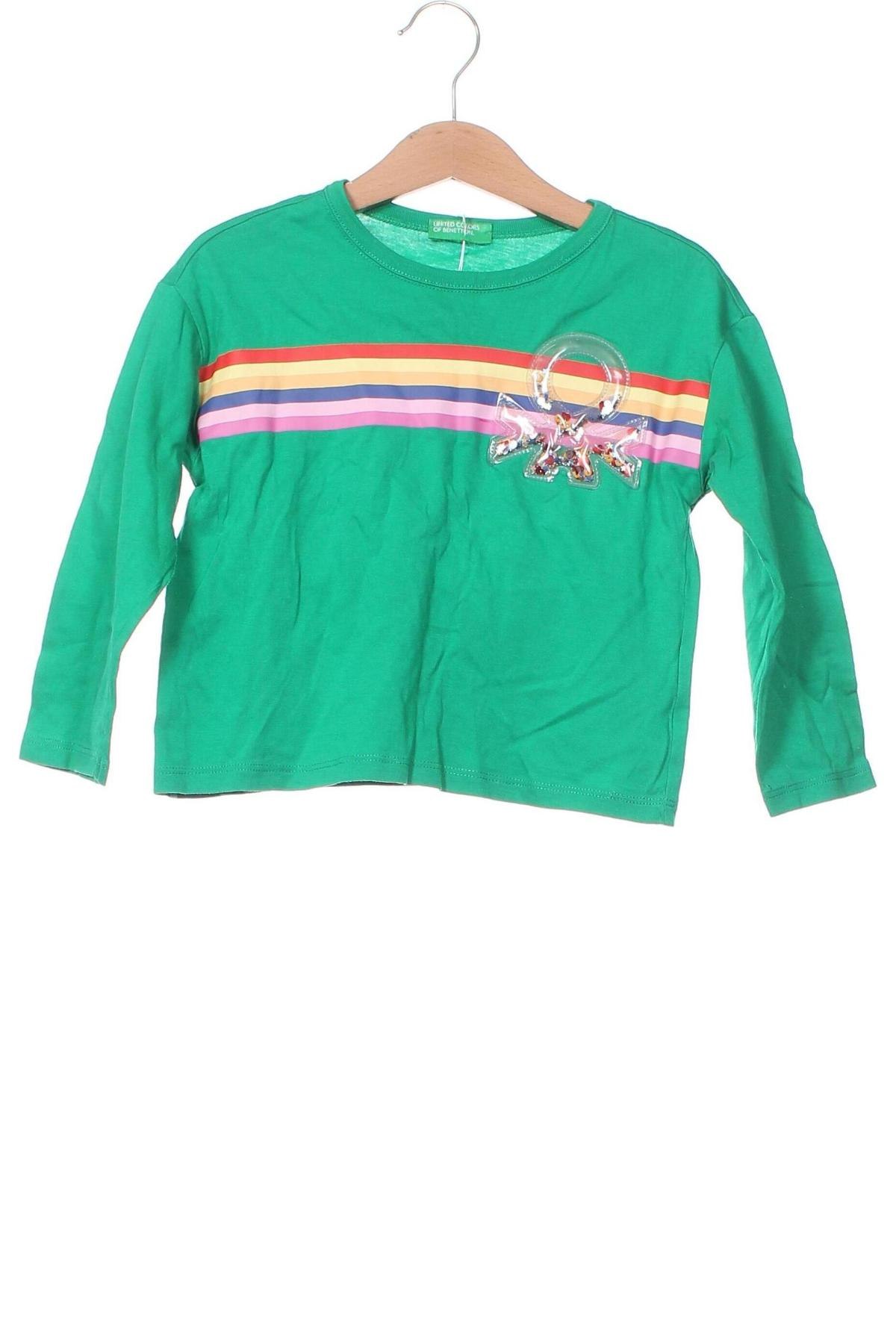 Kinder Shirt United Colors Of Benetton, Größe 2-3y/ 98-104 cm, Farbe Grün, Preis 8,49 €