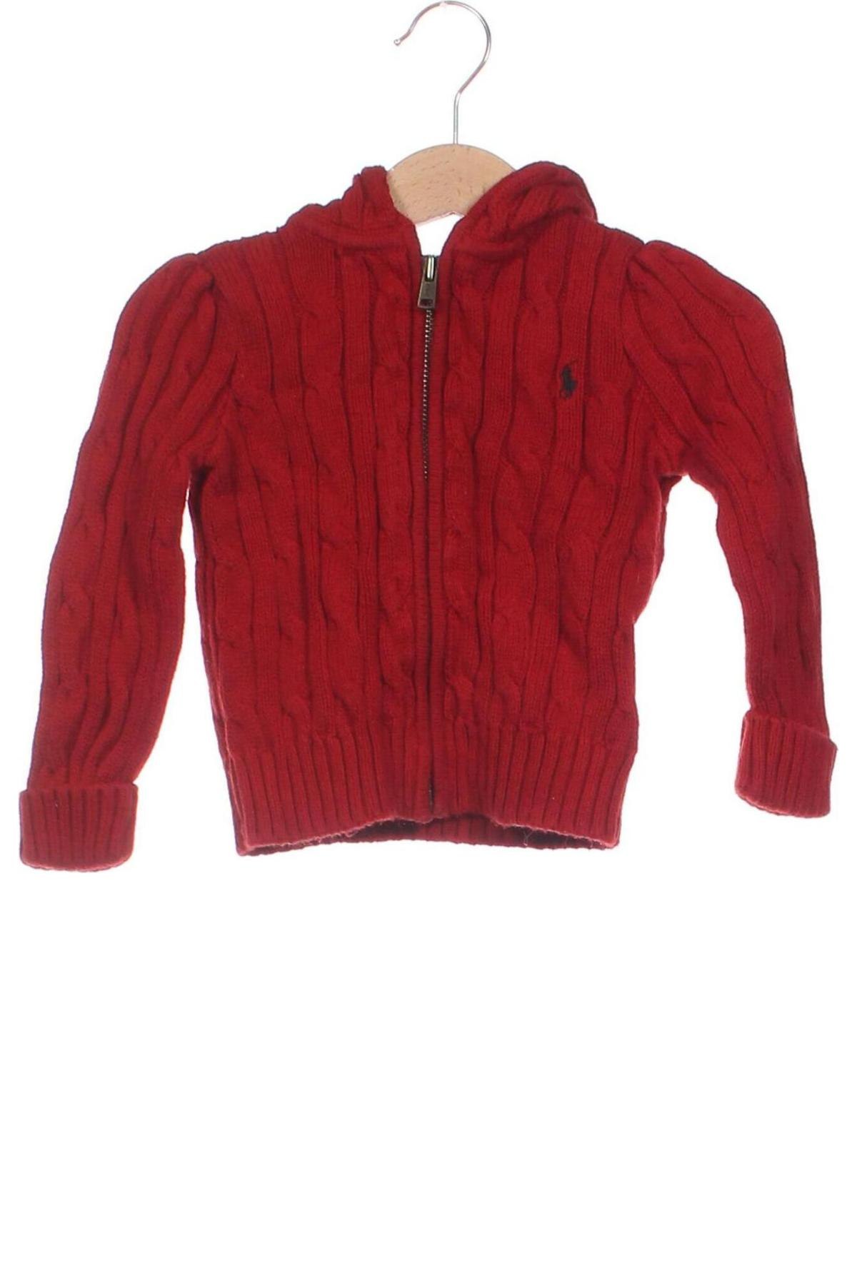 Kinder Strickjacke Ralph Lauren, Größe 18-24m/ 86-98 cm, Farbe Rot, Preis 33,99 €