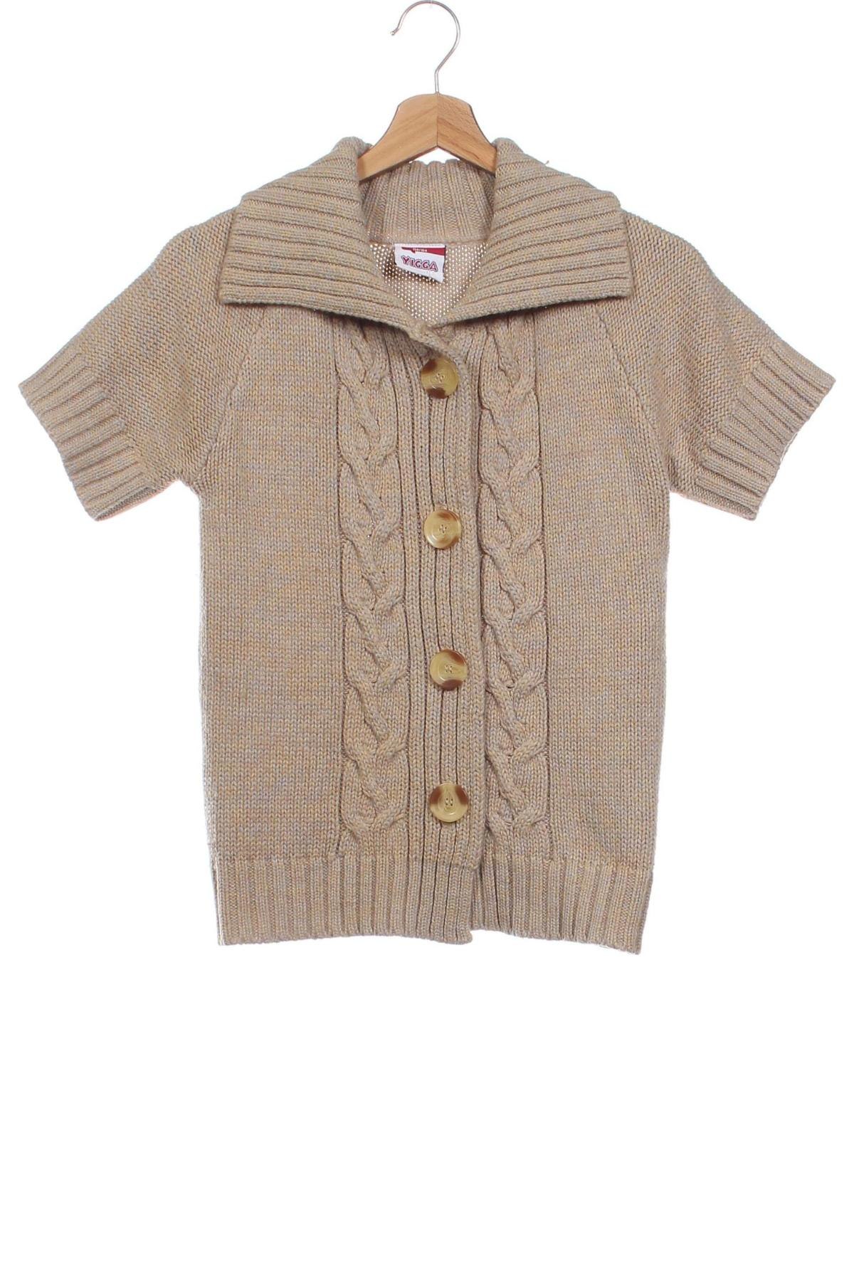 Kinder Strickjacke Yigga, Größe 12-13y/ 158-164 cm, Farbe Beige, Preis € 5,49