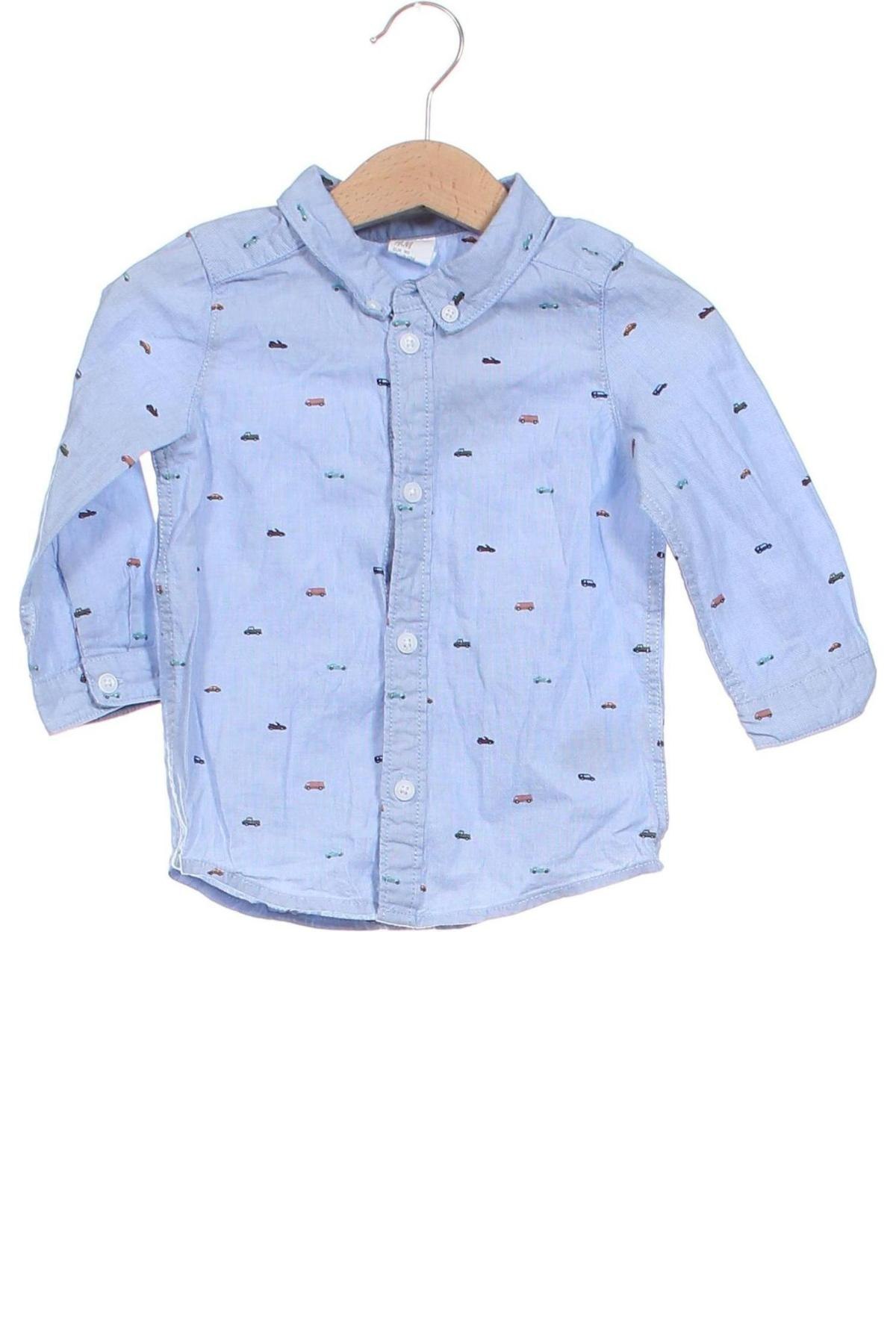 Kinderhemd H&M, Größe 12-18m/ 80-86 cm, Farbe Blau, Preis 3,99 €