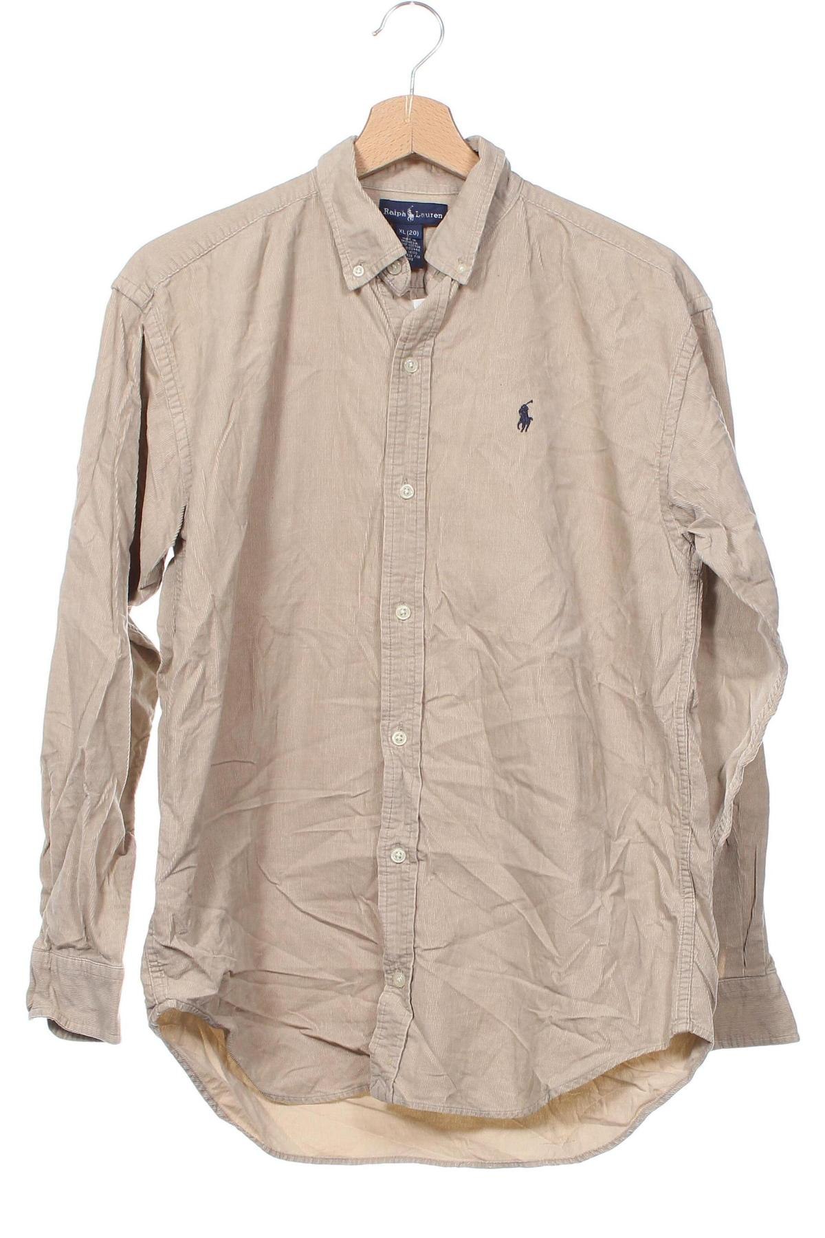 Kinderhemd Ralph Lauren, Größe 15-18y/ 170-176 cm, Farbe Beige, Preis 33,99 €