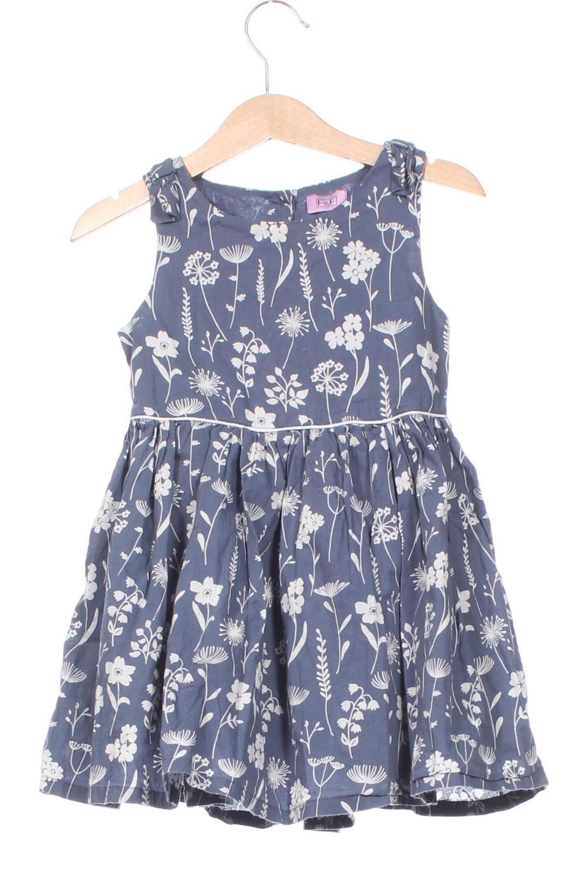 Kinderkleid F&F, Größe 2-3y/ 98-104 cm, Farbe Blau, Preis 8,49 €