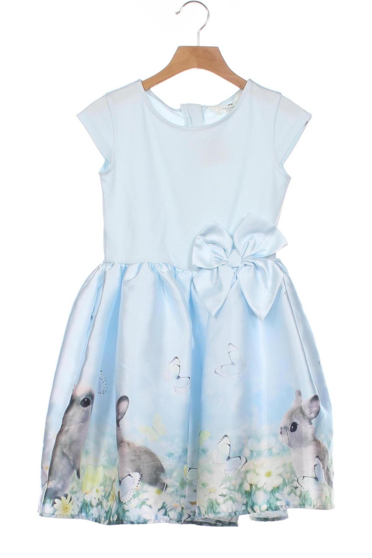 Kinderkleid H&M, Größe 6-7y/ 122-128 cm, Farbe Blau, Preis 8,49 €