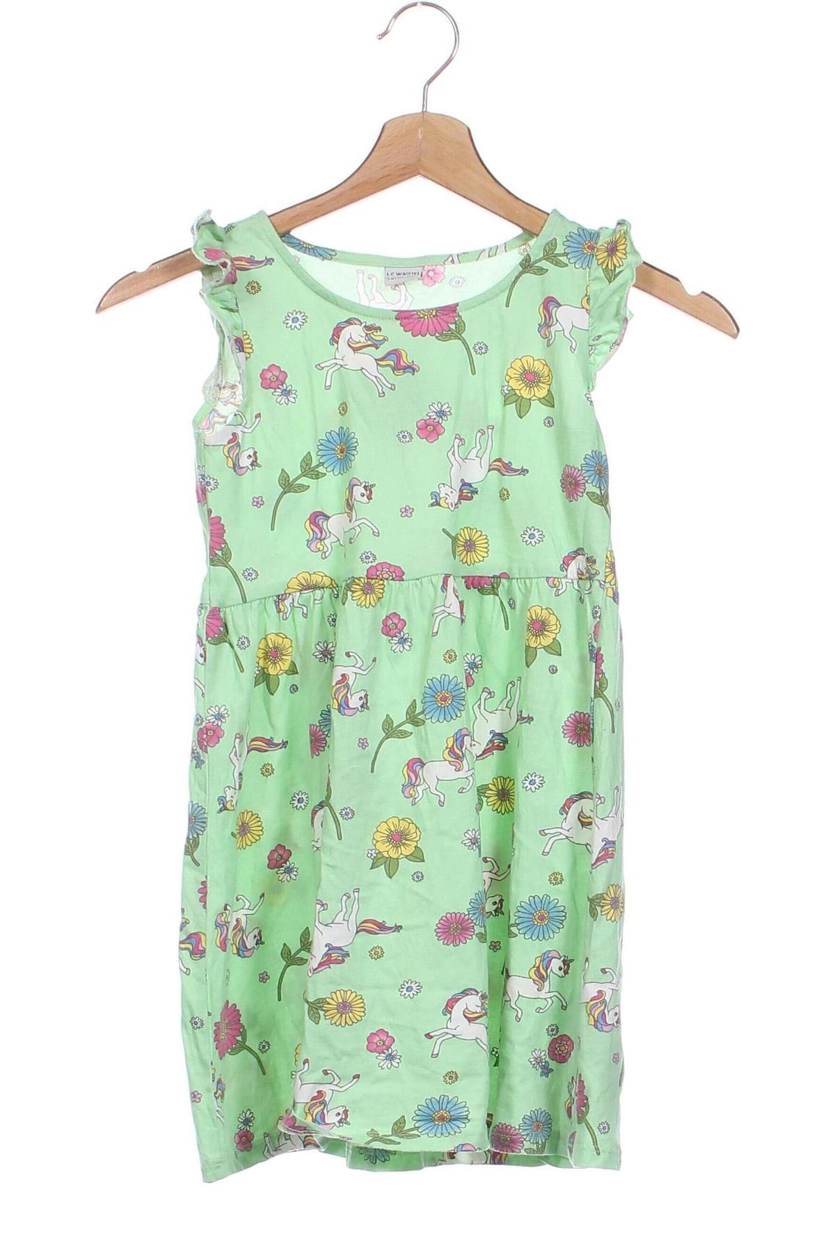 Kinderkleid LC Waikiki, Größe 6-7y/ 122-128 cm, Farbe Grün, Preis 8,99 €