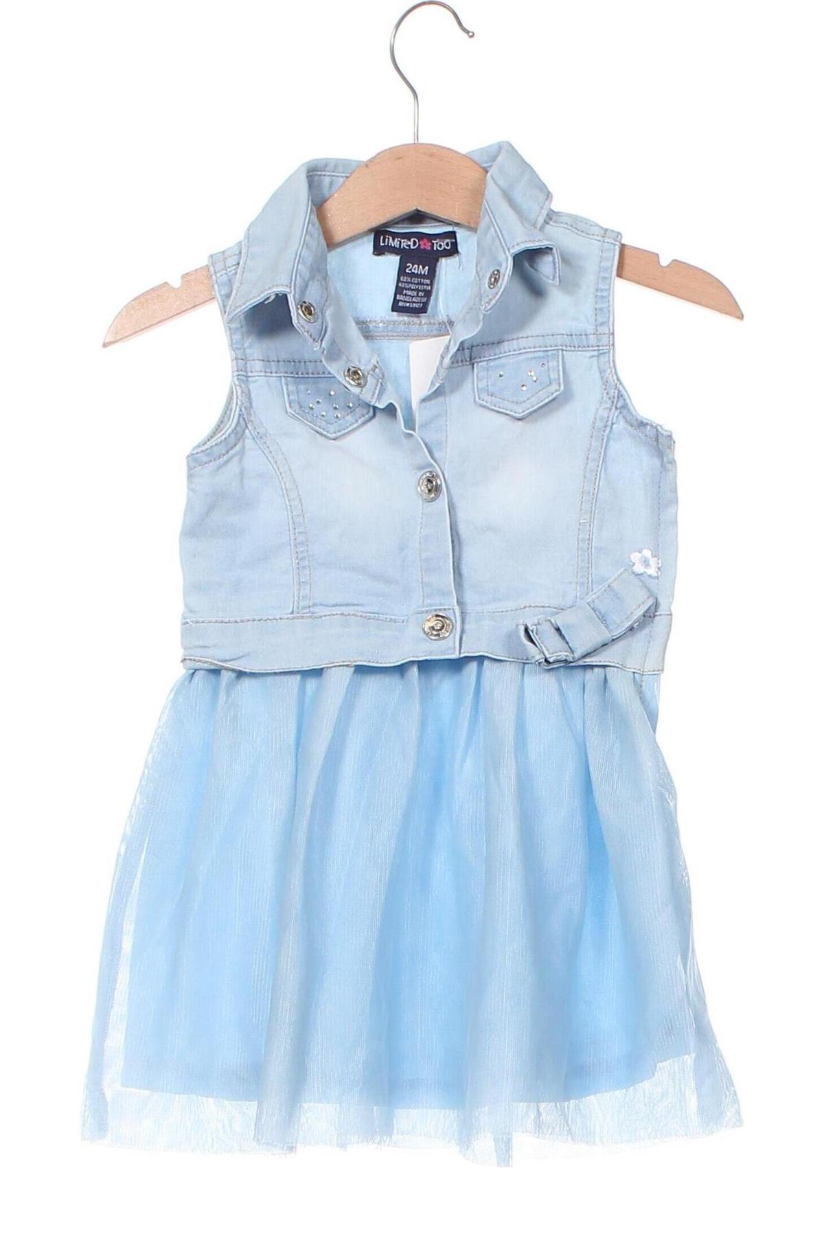 Kinderkleid Limited Too, Größe 2-3y/ 98-104 cm, Farbe Blau, Preis 8,99 €