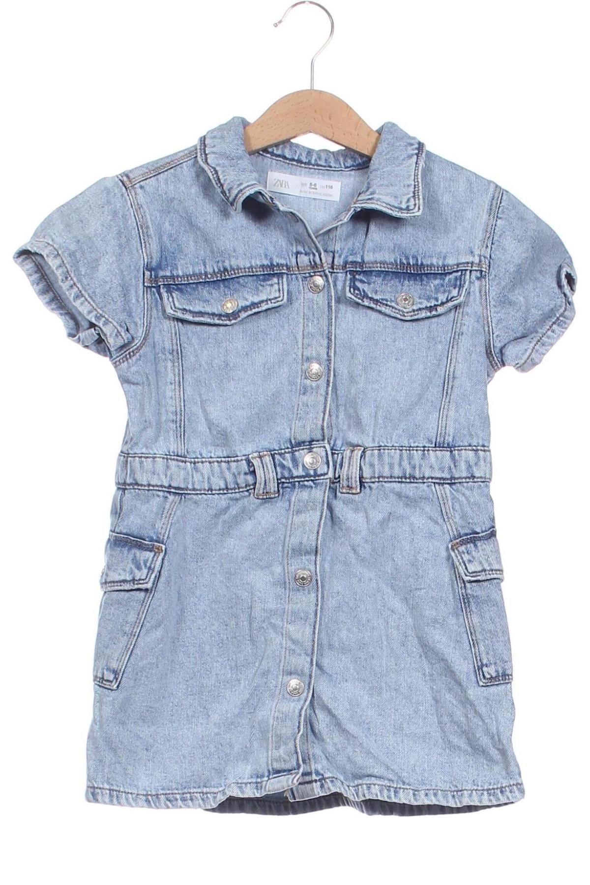 Kinderkleid Zara, Größe 4-5y/ 110-116 cm, Farbe Blau, Preis 6,99 €