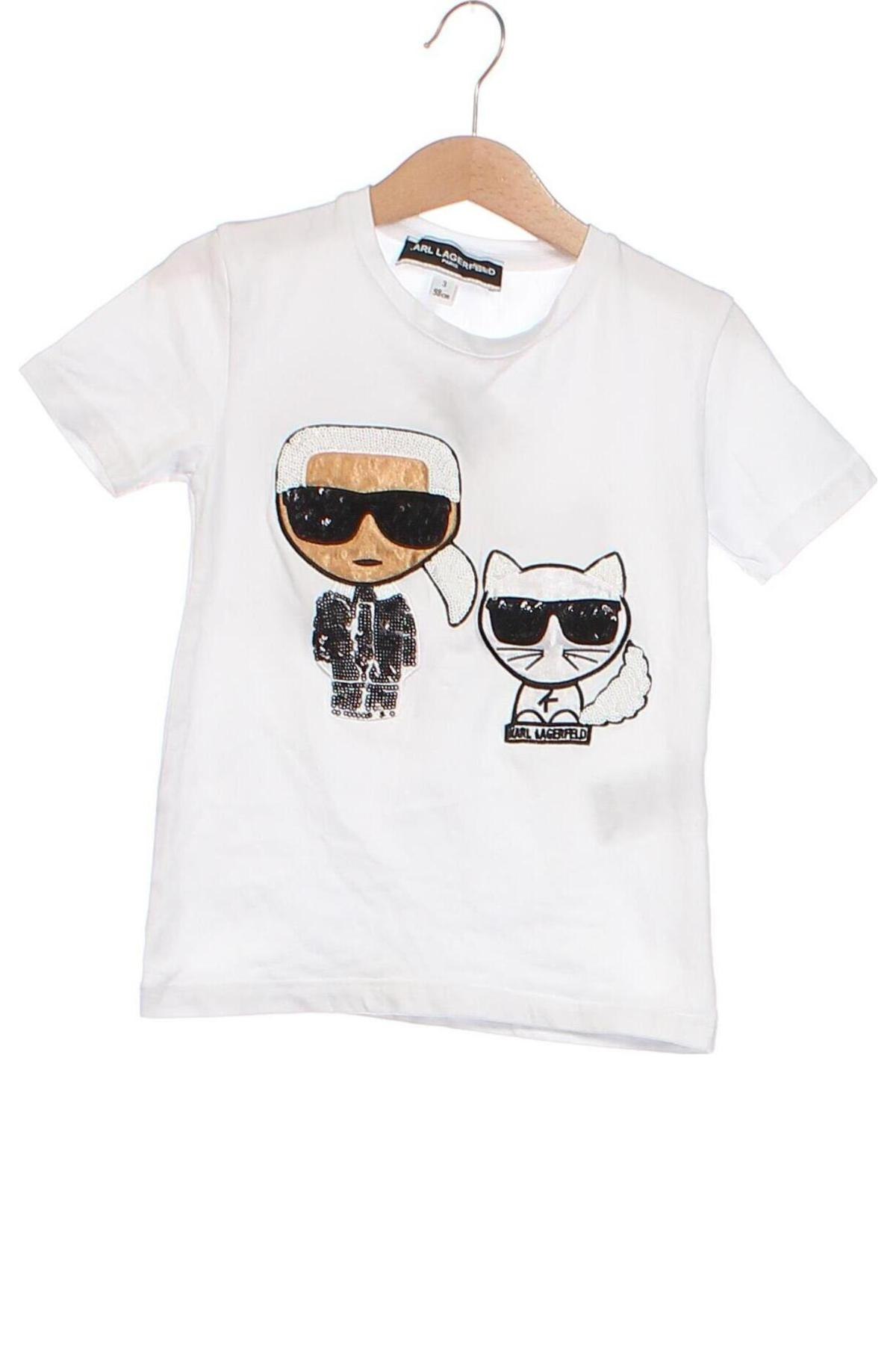 Kinder T-Shirt Karl Lagerfeld, Größe 2-3y/ 98-104 cm, Farbe Weiß, Preis 29,44 €