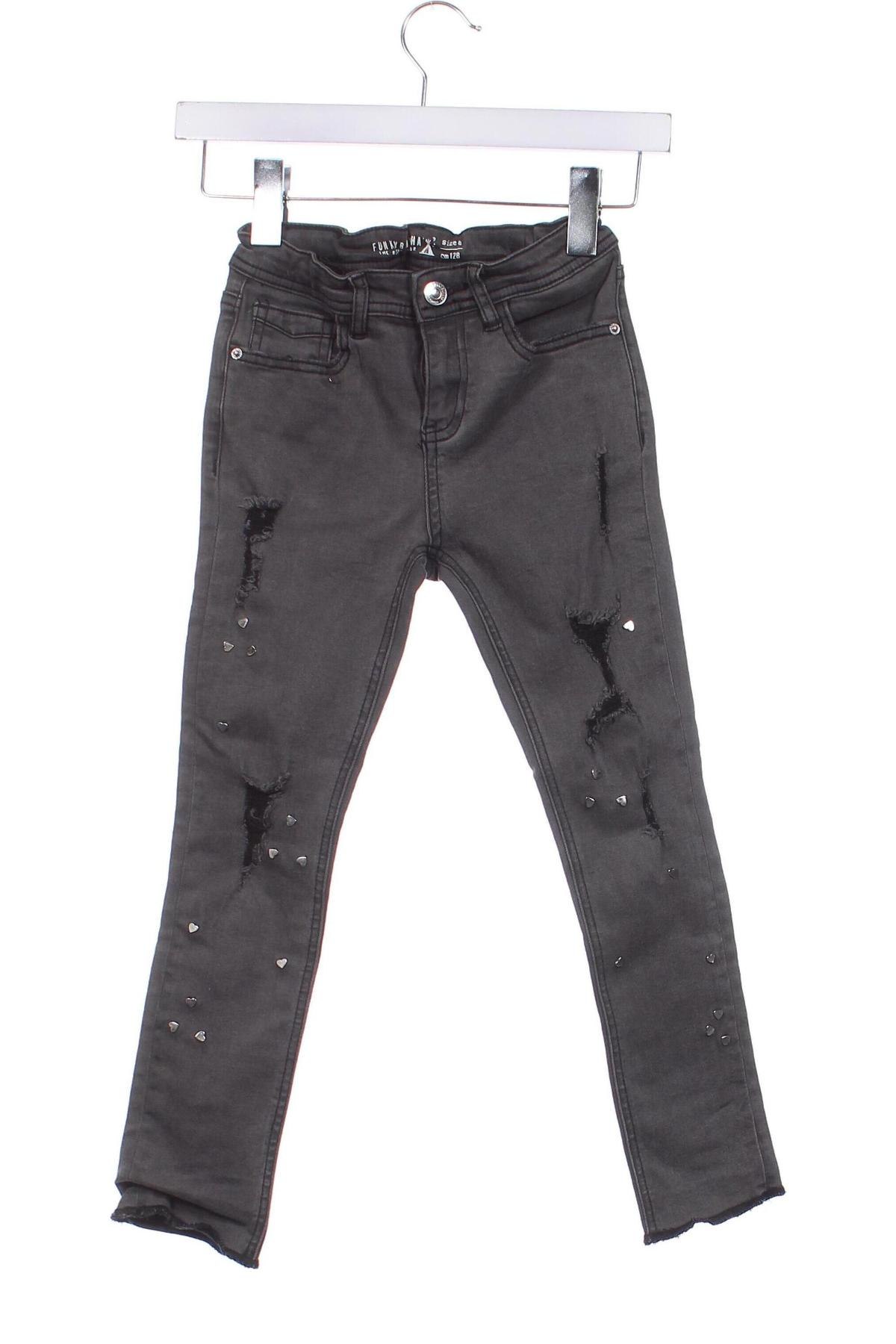 Dziecięce jeansy Funky Buddha, Rozmiar 6-7y/ 122-128 cm, Kolor Szary, Cena 40,99 zł