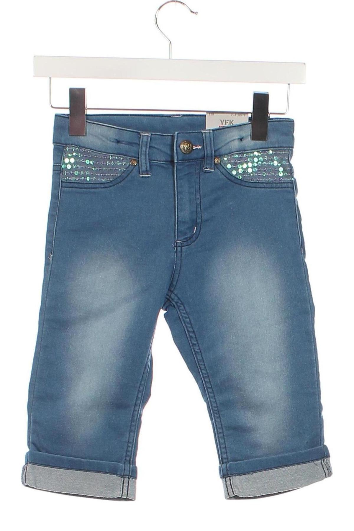 Kinder Shorts Y.F.K., Größe 7-8y/ 128-134 cm, Farbe Blau, Preis 8,49 €