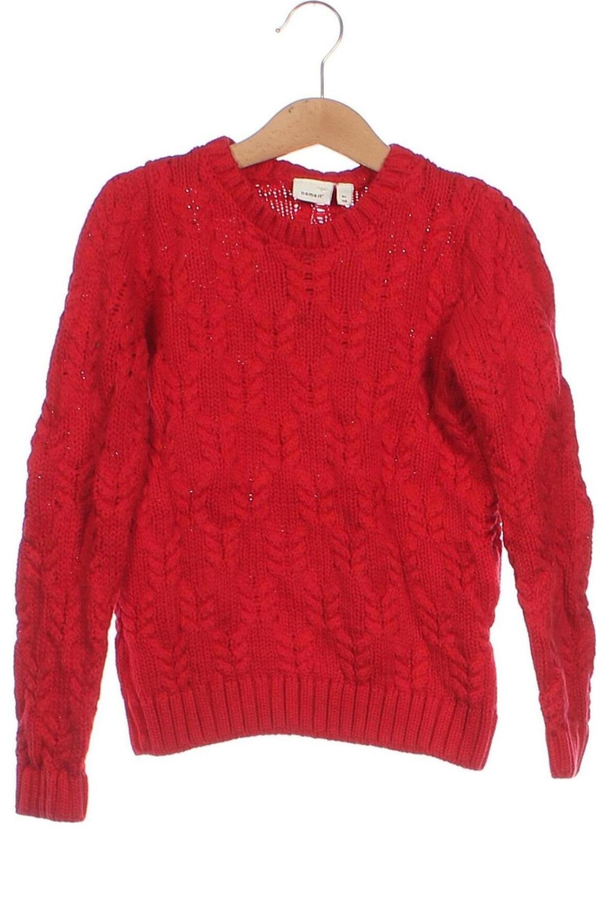 Dziecięcy sweter Name It, Rozmiar 5-6y/ 116-122 cm, Kolor Czerwony, Cena 73,99 zł