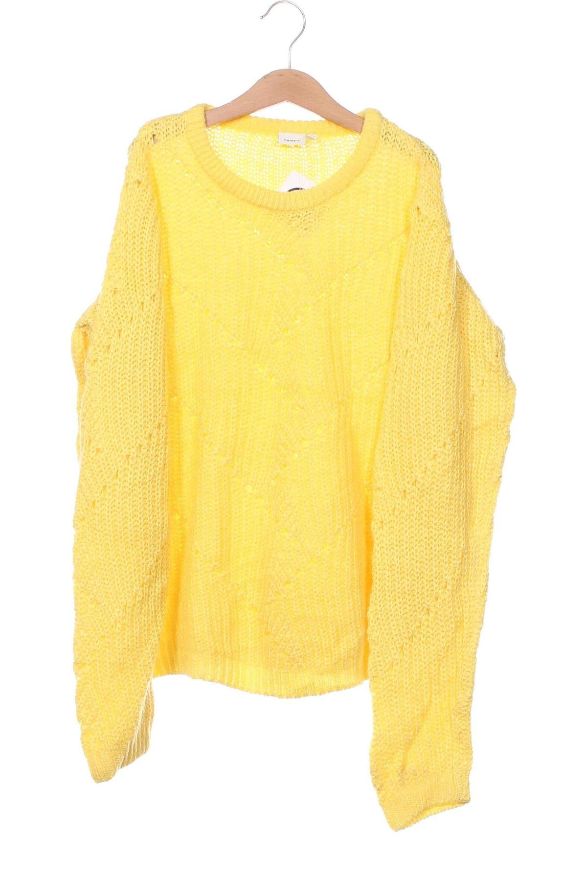 Dziecięcy sweter Name It, Rozmiar 12-13y/ 158-164 cm, Kolor Żółty, Cena 42,99 zł