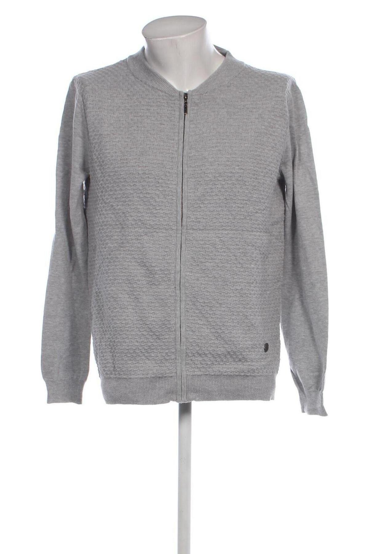 Herren Strickjacke, Größe M, Farbe Grau, Preis 27,49 €