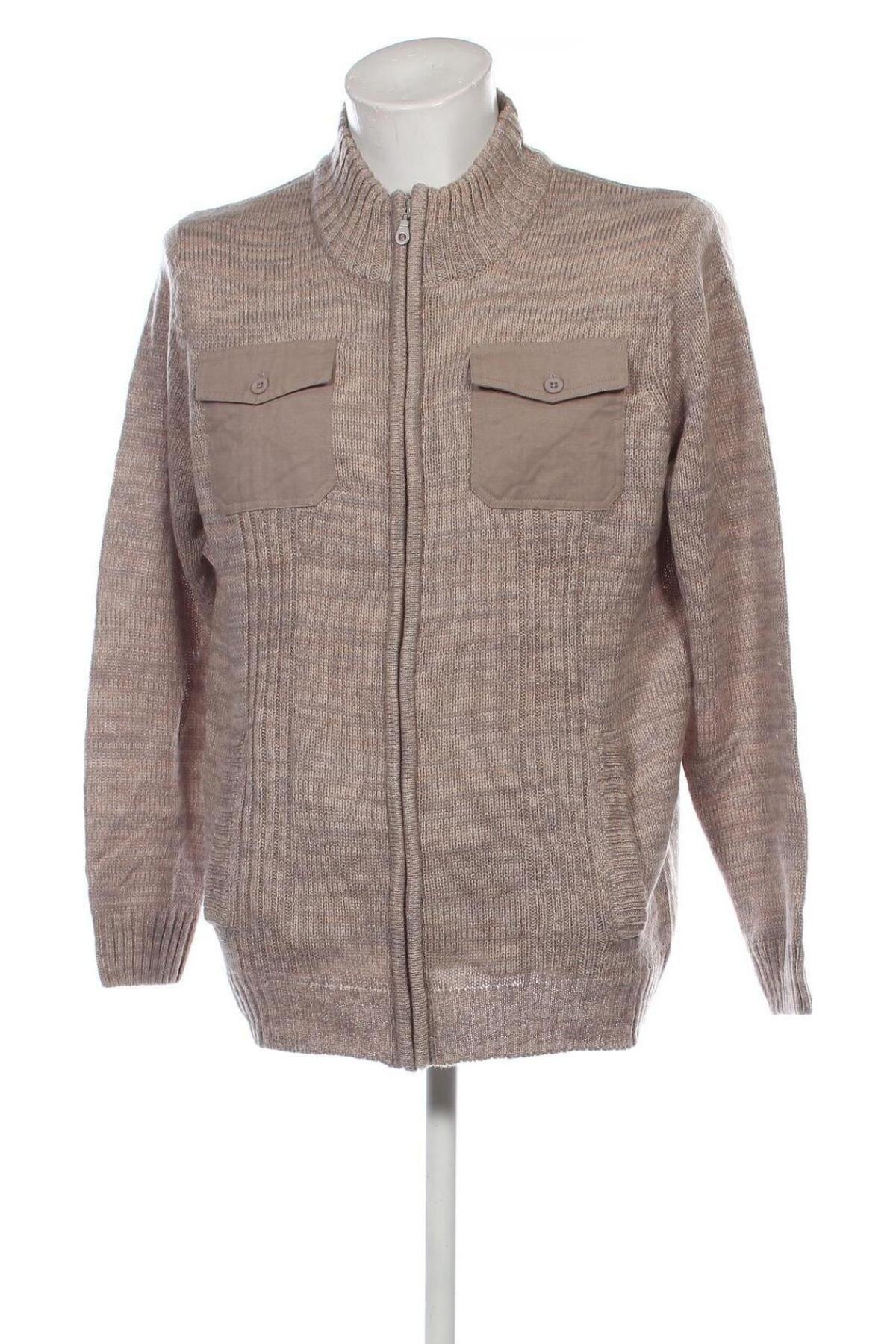 Herren Strickjacke Atlas For Men, Größe L, Farbe Beige, Preis 27,49 €