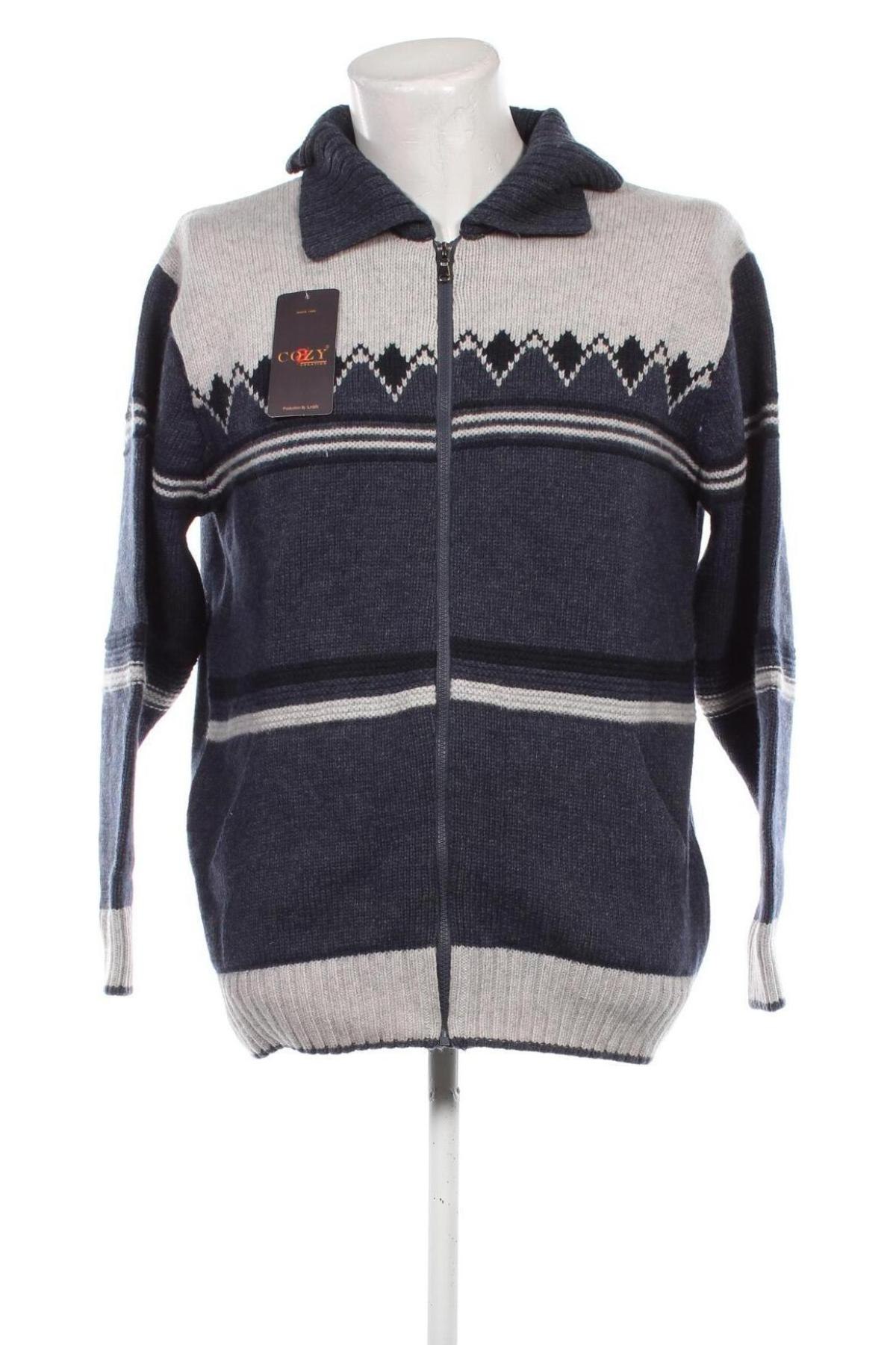 Herren Strickjacke Cozy, Größe XL, Farbe Blau, Preis € 28,49