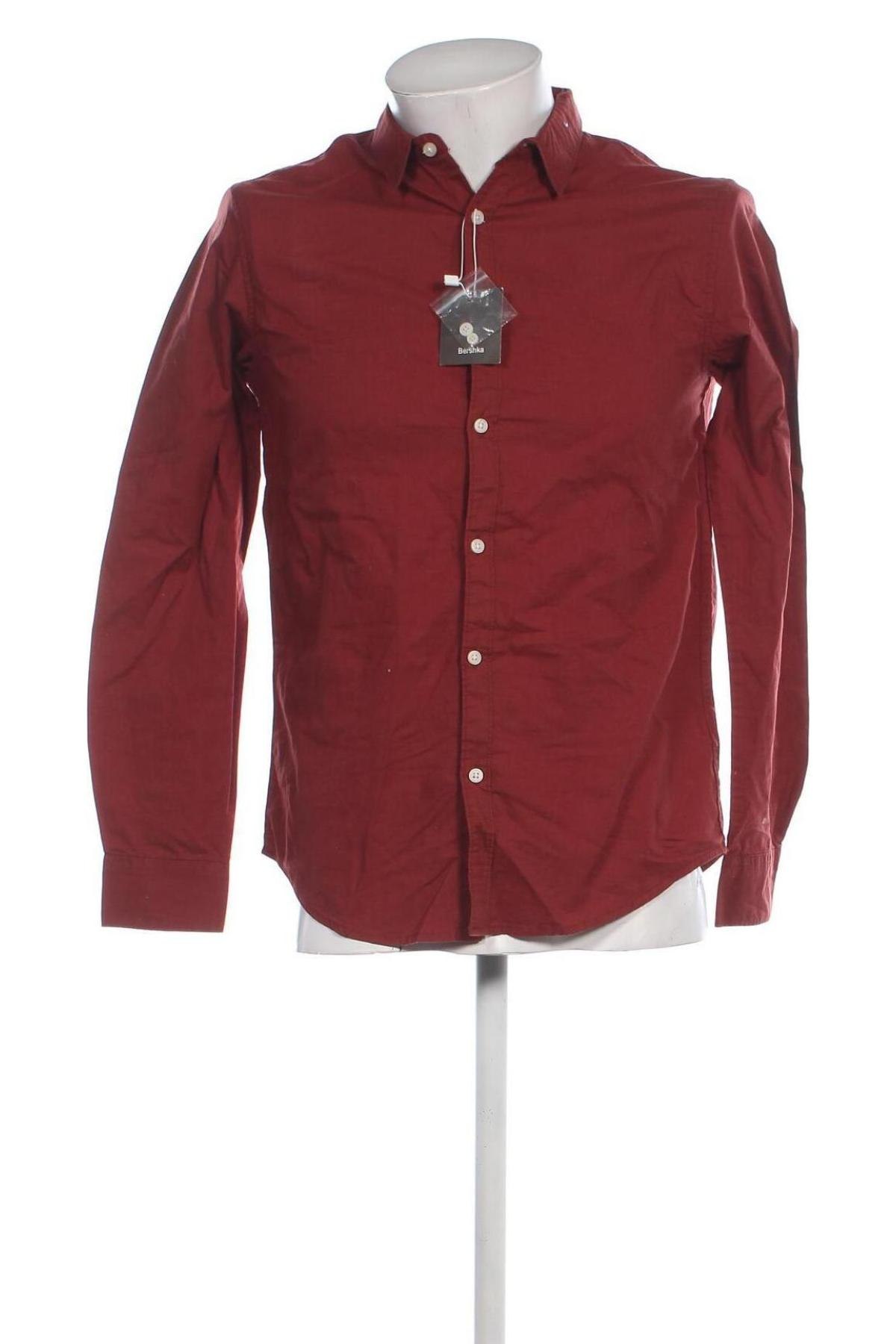 Herrenhemd Bershka, Größe S, Farbe Rot, Preis € 16,99