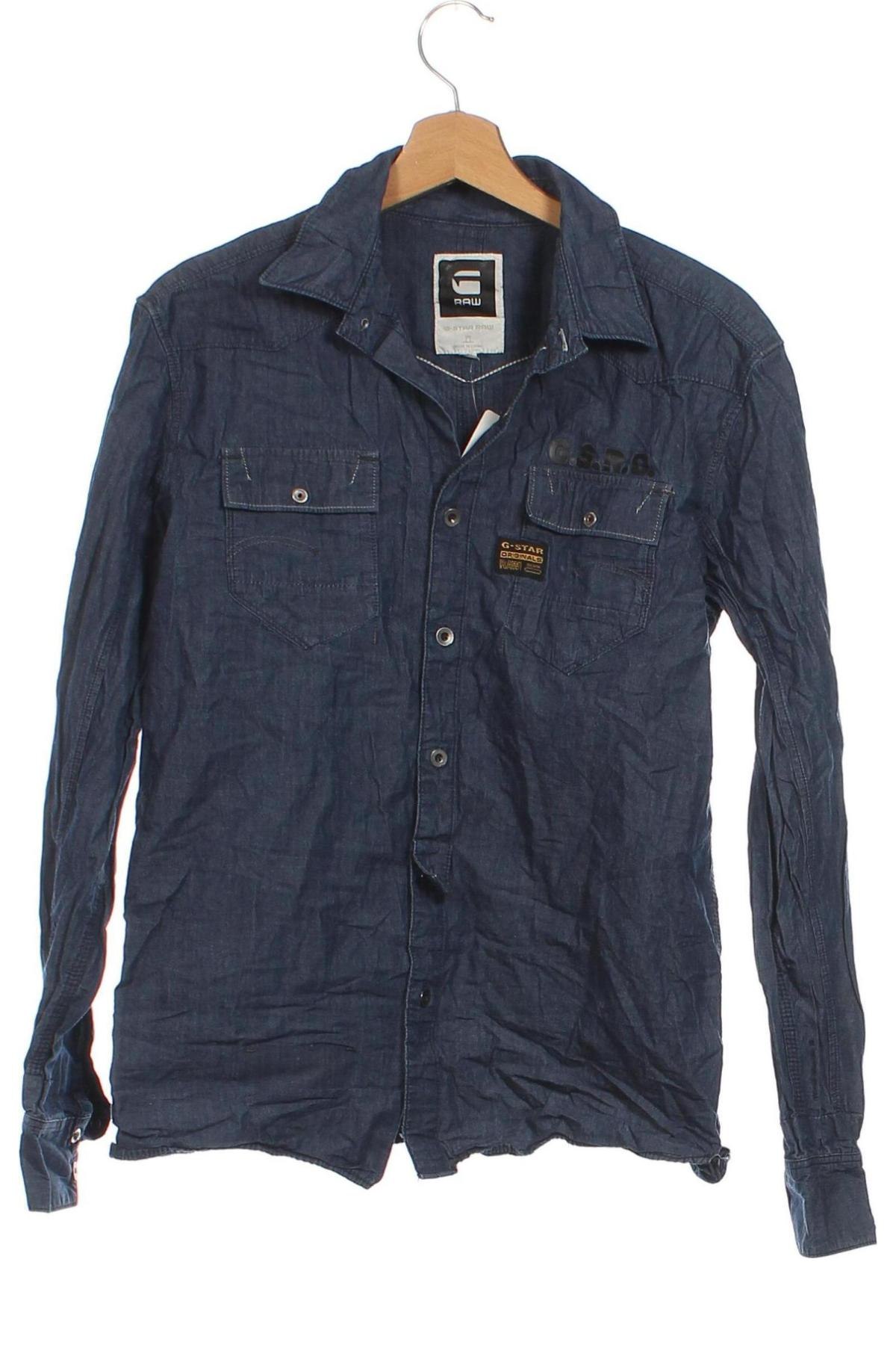 Herrenhemd G-Star Raw, Größe L, Farbe Blau, Preis € 49,99