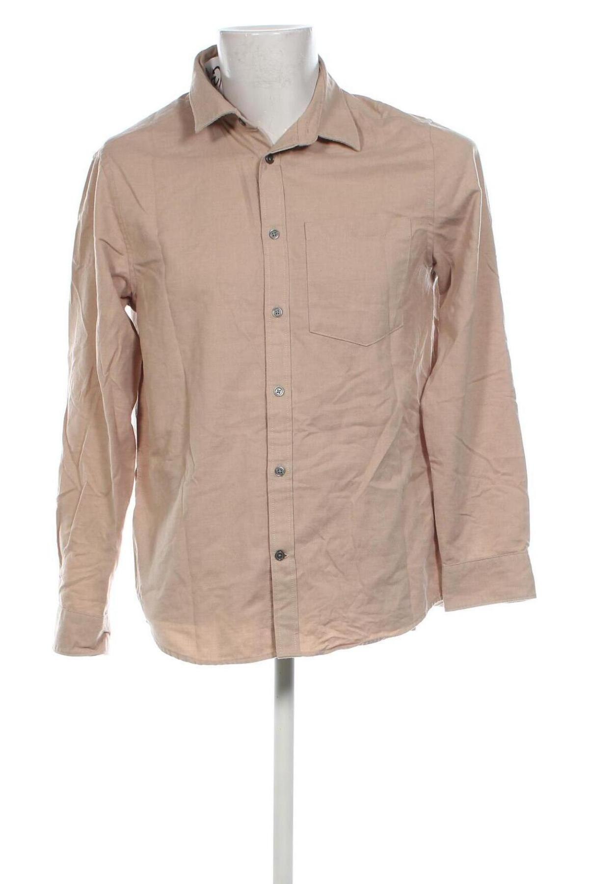 Herrenhemd H&M, Größe M, Farbe Beige, Preis 8,49 €