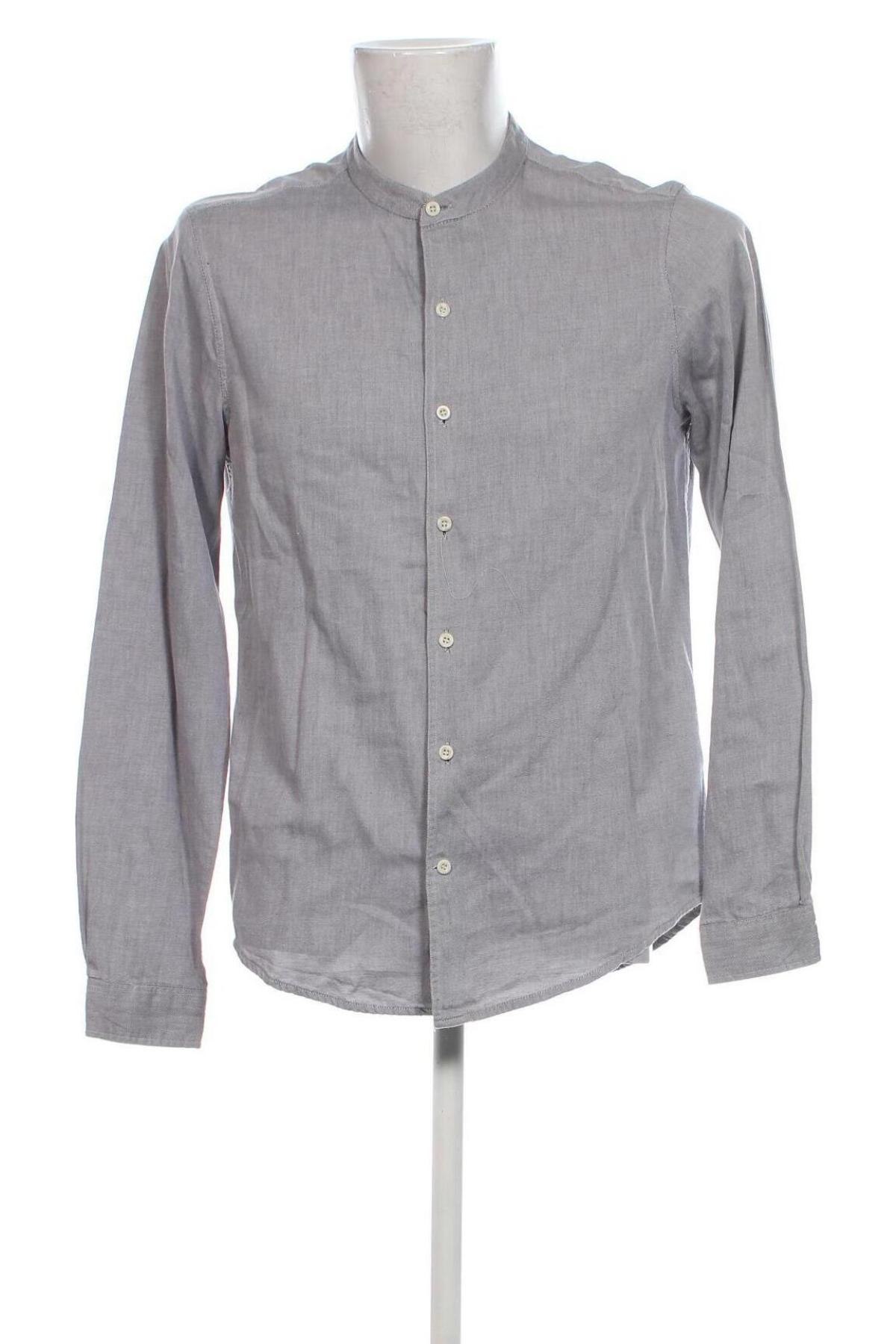 Herrenhemd Pull&Bear, Größe L, Farbe Grau, Preis € 10,99