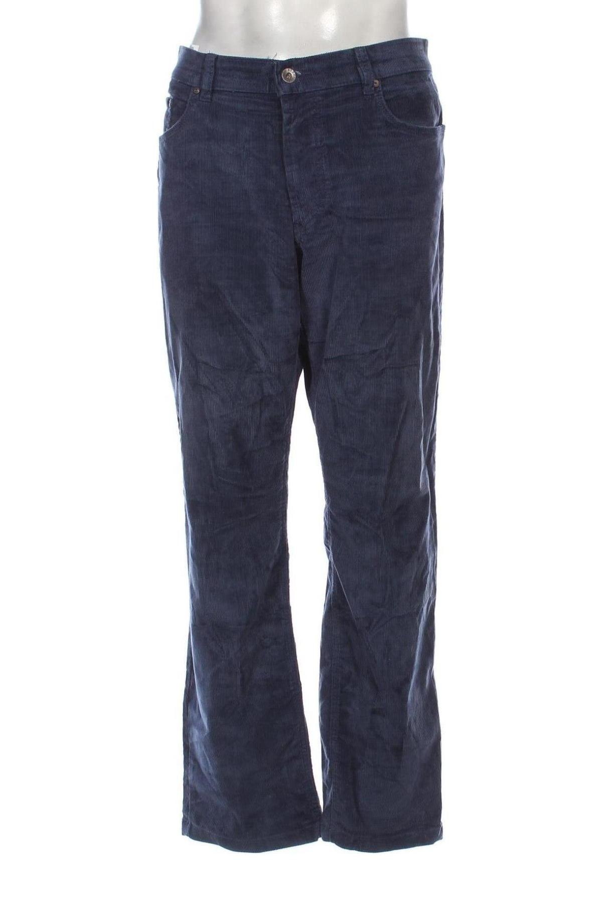 Pantaloni raiați de bărbați Atlas For Men, Mărime L, Culoare Albastru, Preț 128,99 Lei