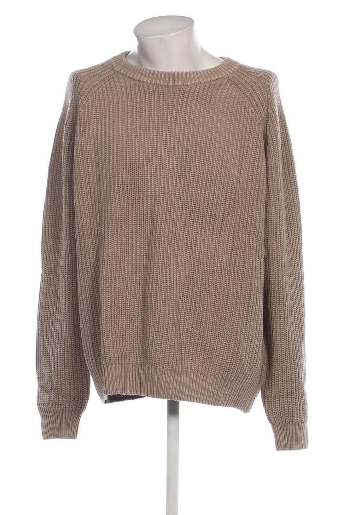 Herrenpullover Adolfo Dominguez, Größe XXL, Farbe Beige, Preis 58,99 €